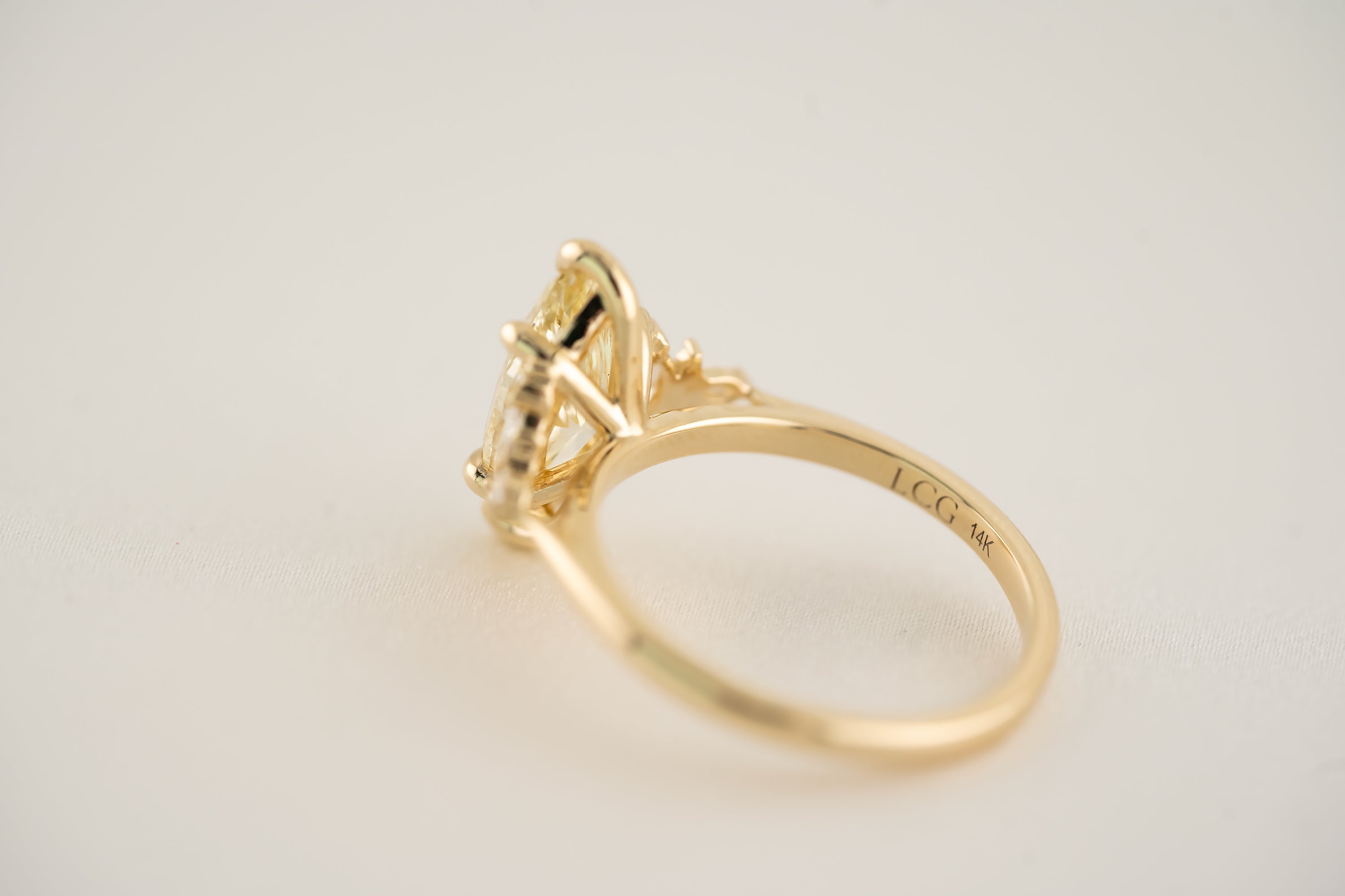 The Maeve 2 CT Marquise Yellow Diamond Ring - Lavender Creek Gems