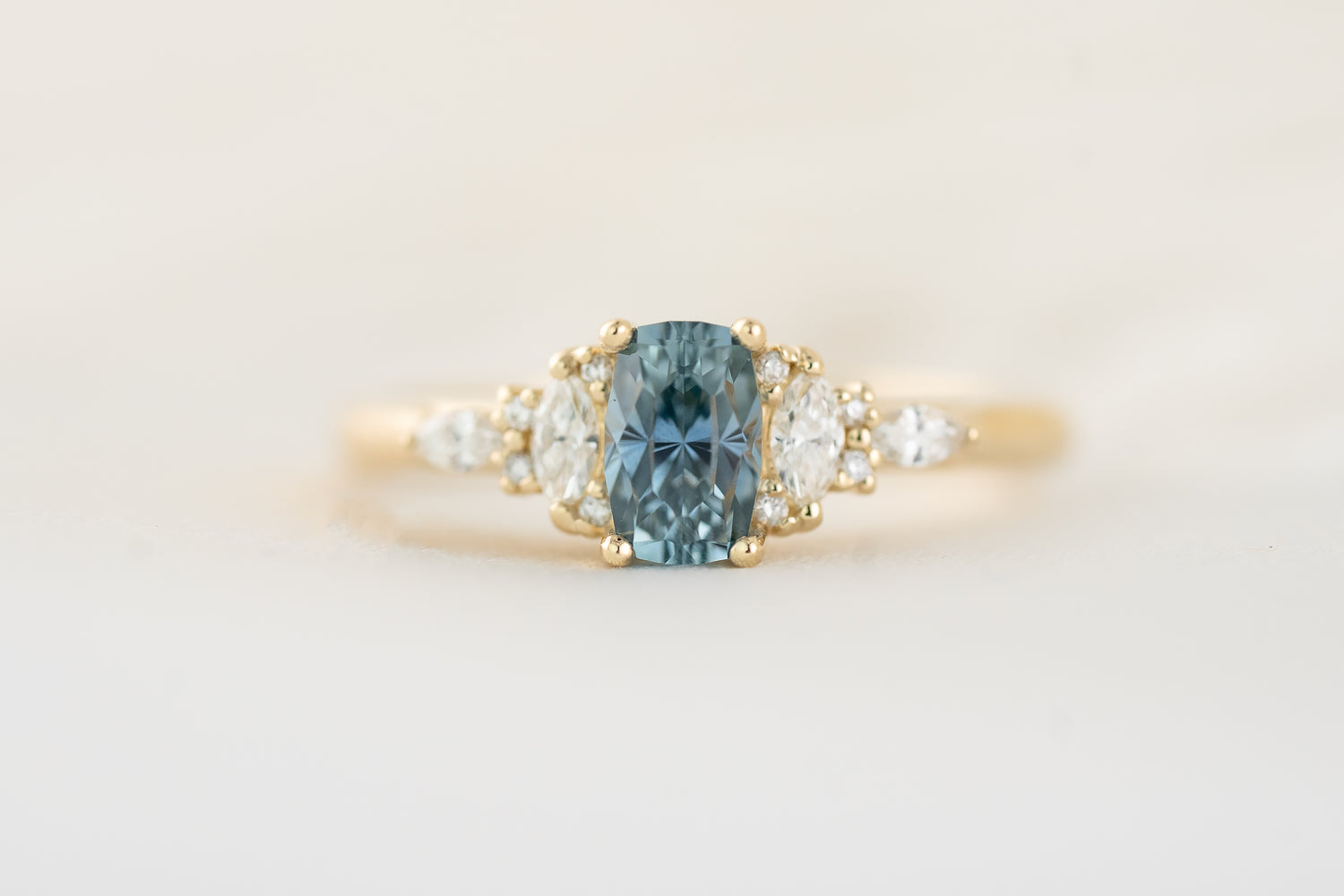 The Maeve Ring | 1 CT Elongated Regal Radiant™ Blue Montana Sapphire - Lavender Creek Gems