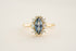The Eleanor 0.82 CT Marquise Blue Sapphire Ring - Lavender Creek Gems