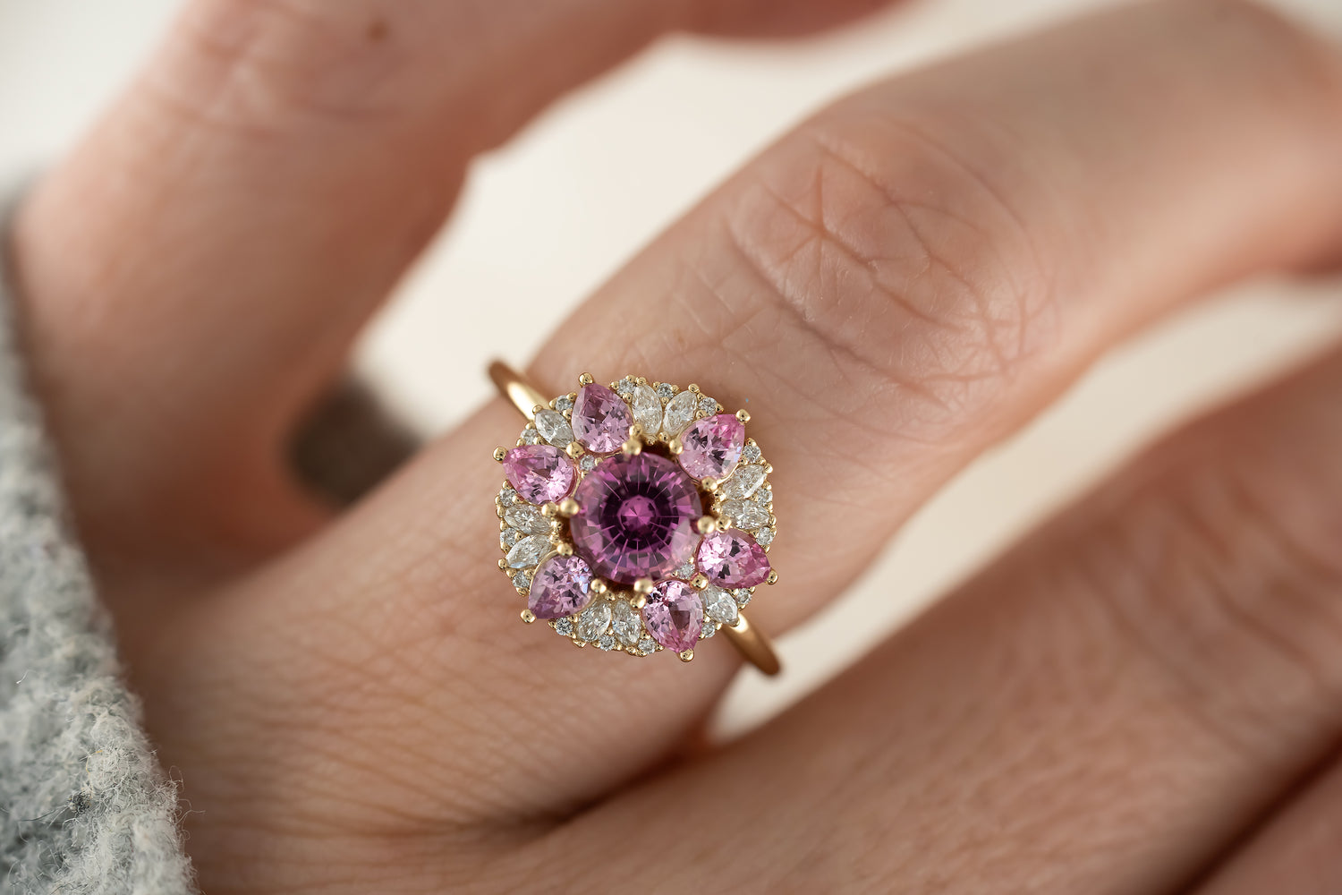 The Marigold Ring | Pink Sapphire - Lavender Creek Gems