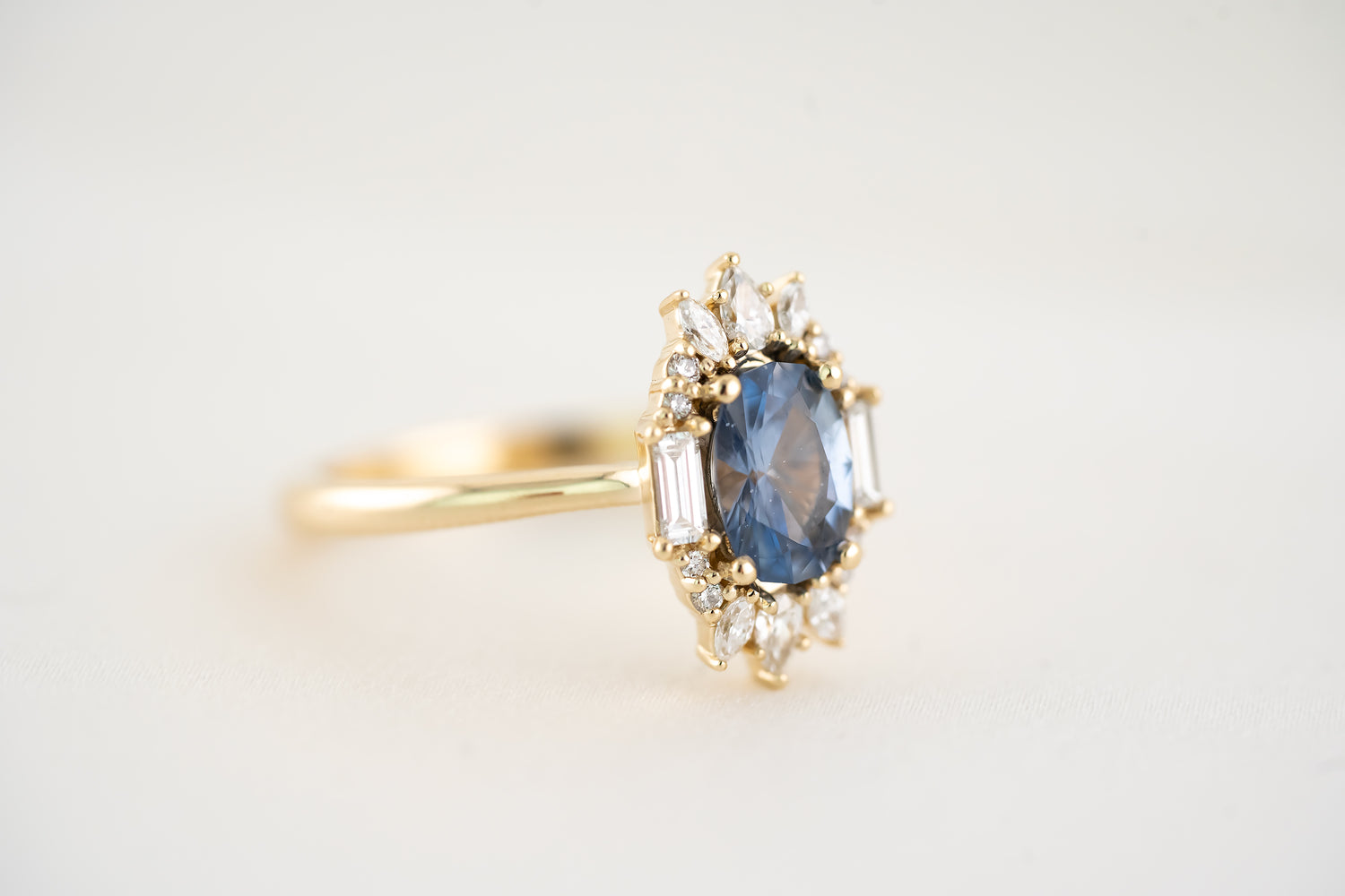The Georgia 0.94 CT Blue Sapphire Ring - Lavender Creek Gems