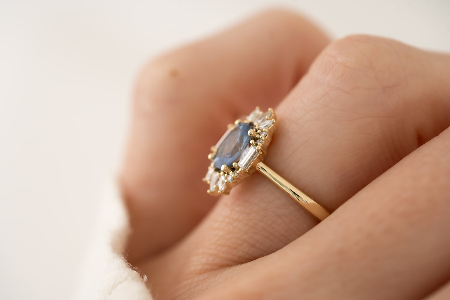 The Georgia 0.94 CT Blue Sapphire Ring - Lavender Creek Gems