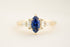 The Maeve - 0.72 CT Marquise Royal Blue Sapphire Ring - Lavender Creek Gems