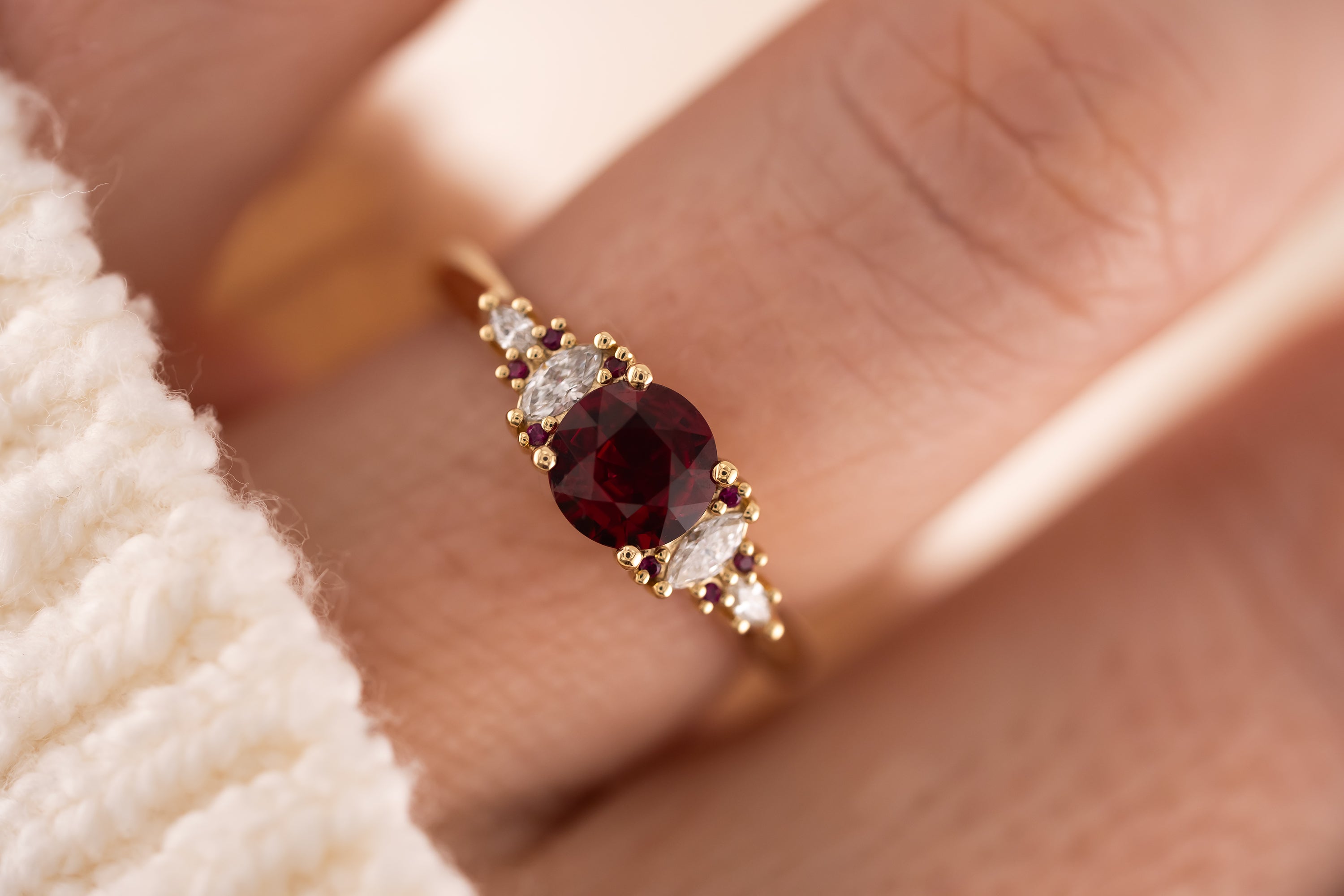 The Maeve Ring | 0.82 CT Round Ruby - Lavender Creek Gems