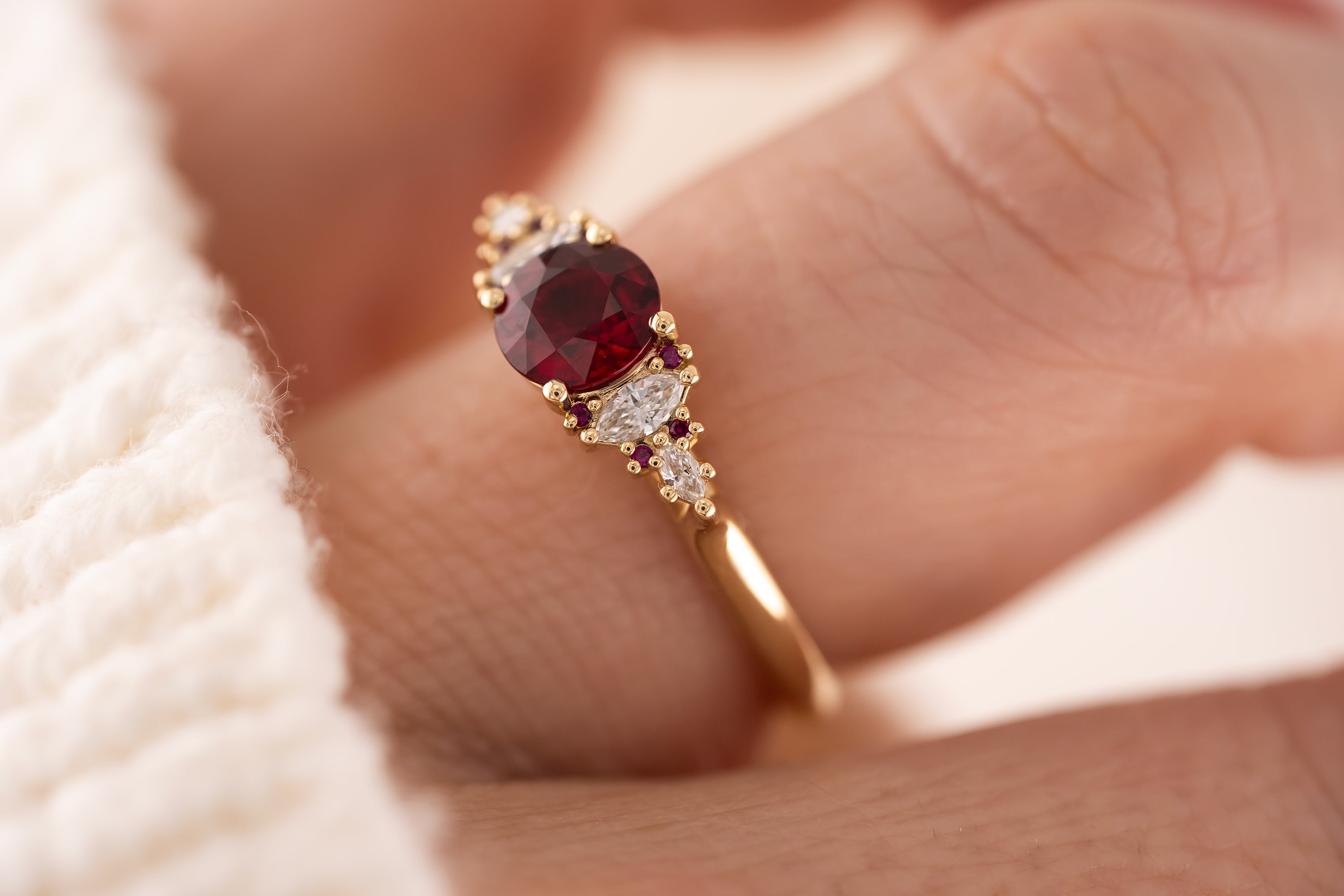 The Maeve Ring | 0.82 CT Round Ruby - Lavender Creek Gems