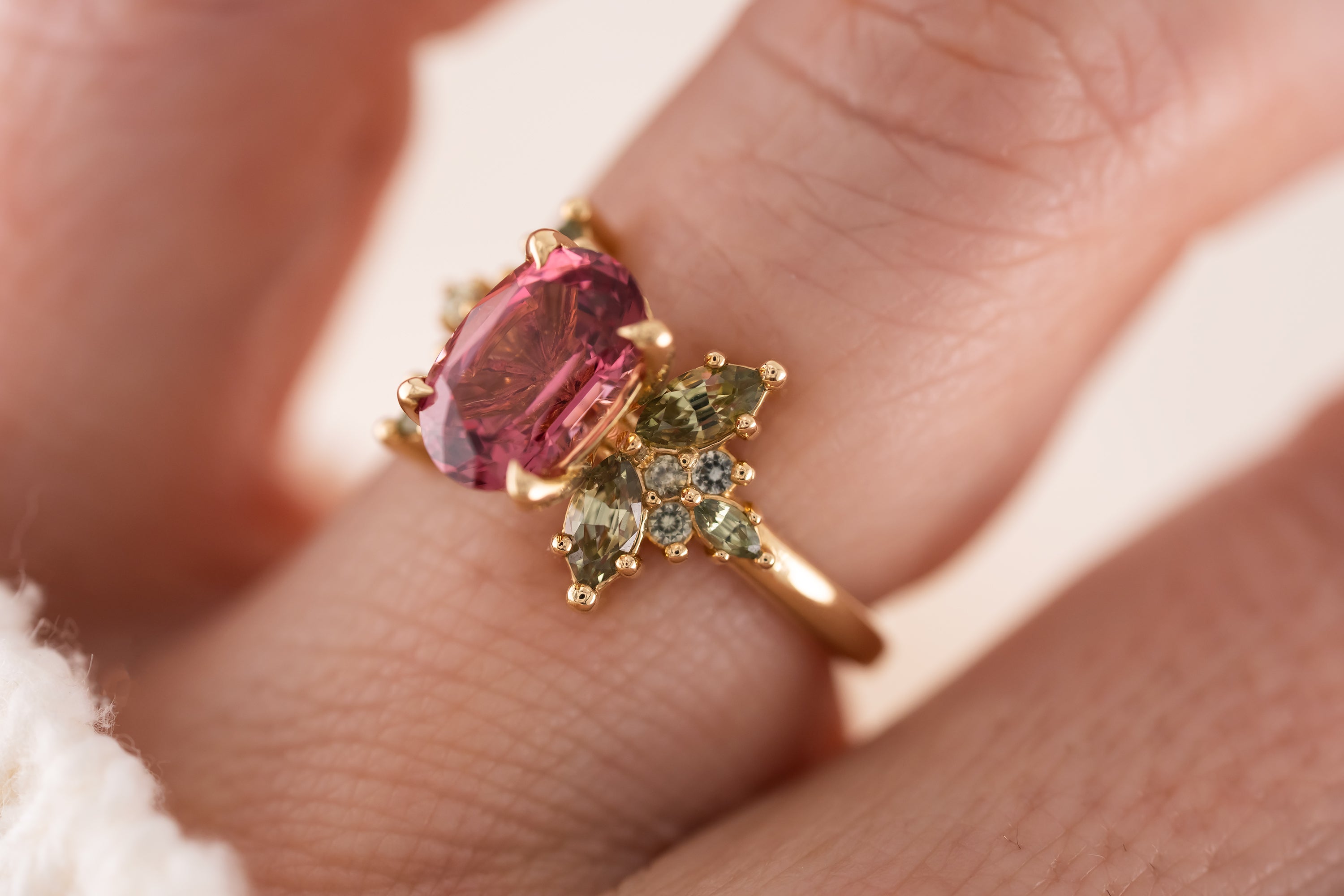 The Veraine Ring | 2.26 Oval Rose Spinel - Lavender Creek Gems