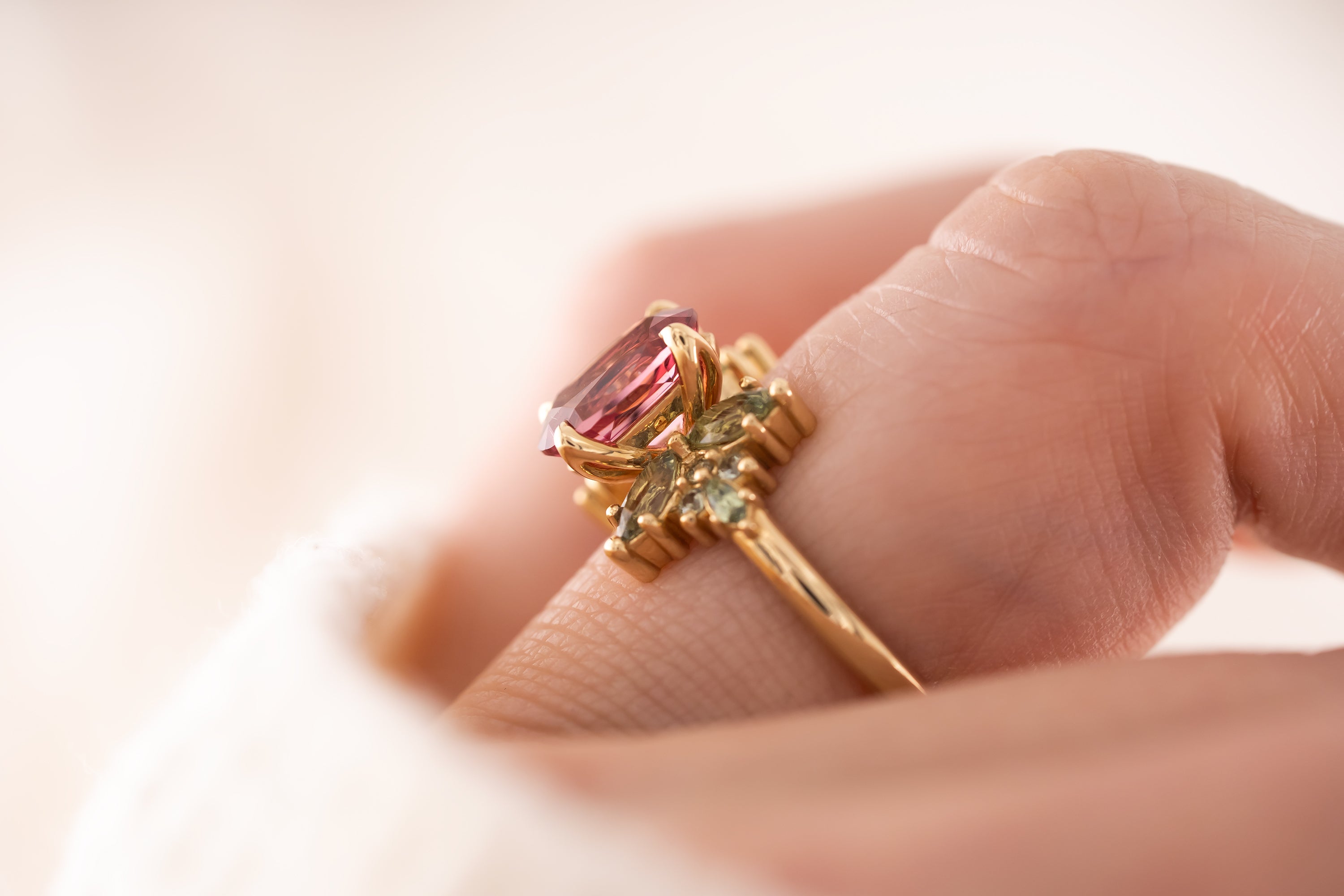 The Veraine Ring | 2.26 Oval Rose Spinel - Lavender Creek Gems