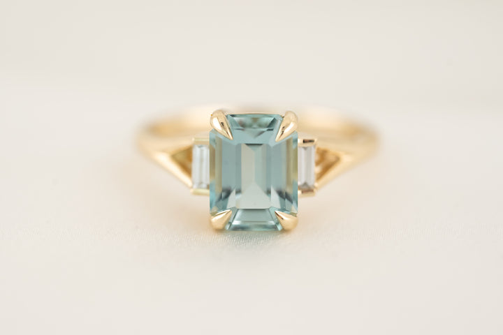 The Winora - 2.35 CT Emerald Cut Aquamarine Ring