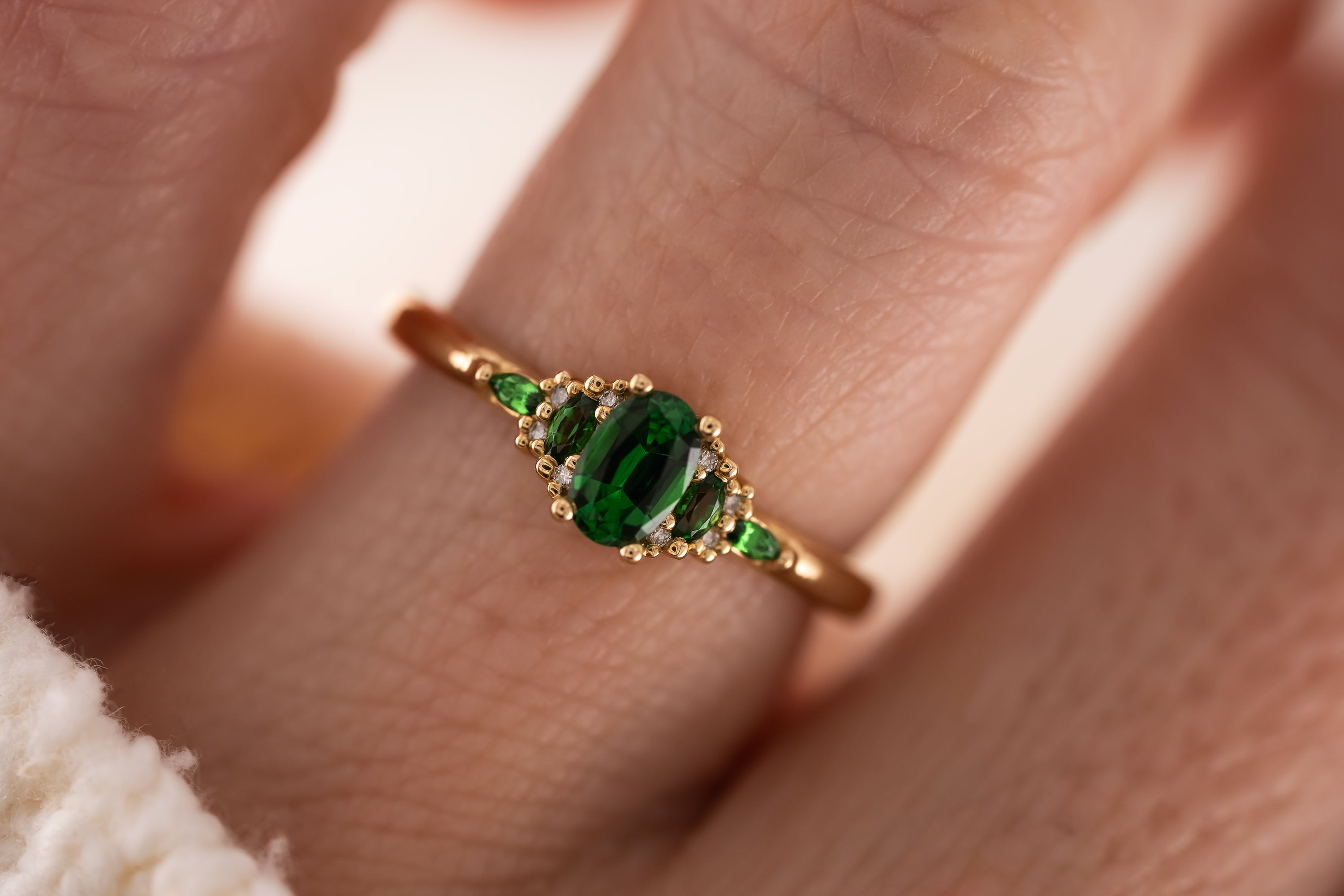 The Mini Maeve Ring | Tsavorite Garnet - Lavender Creek Gems