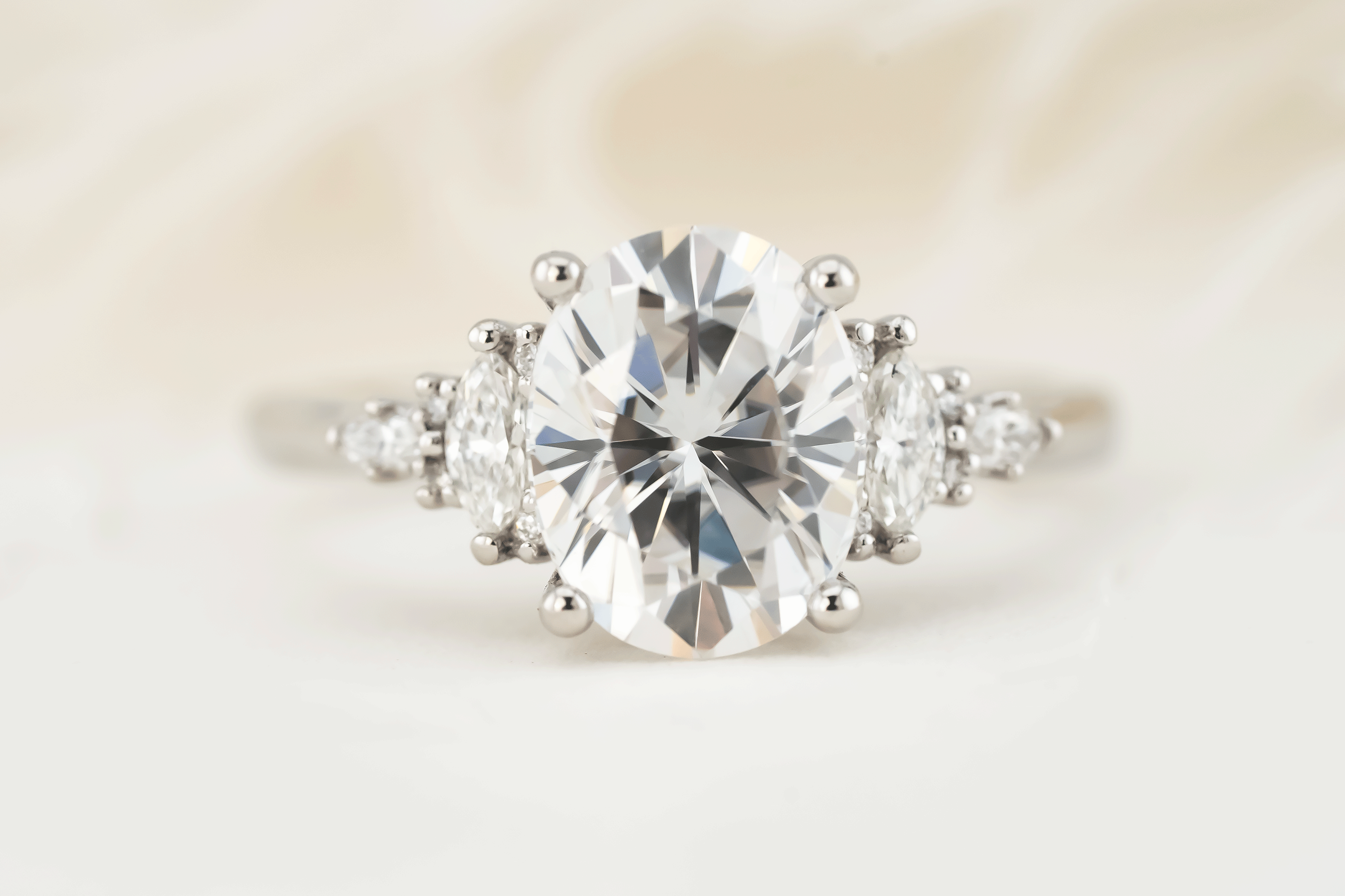 The Maeve Ring | Oval Moissanite - Lavender Creek Gems
