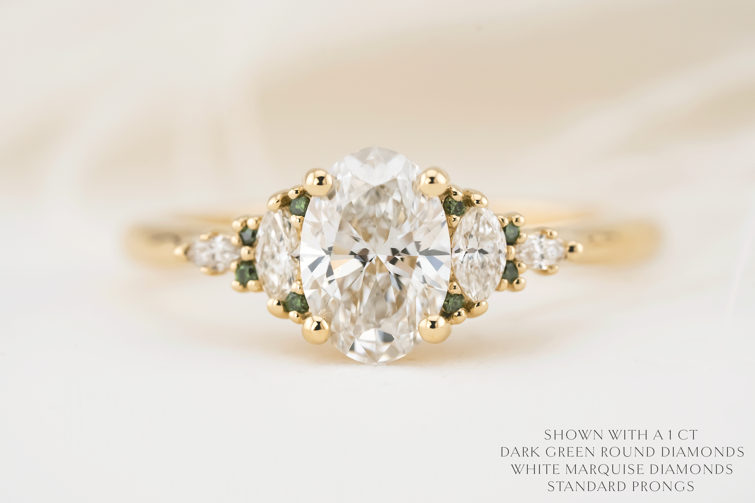 The Maeve Ring | 1 CT Oval Diamond - Colored Accents | Ready to Ship - Lavender Creek Gems