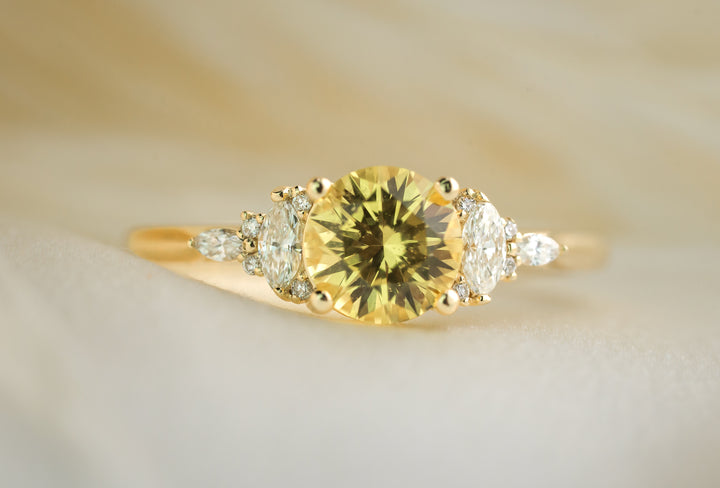 The Maeve 1.2 CT Round Yellow Sapphire Ring