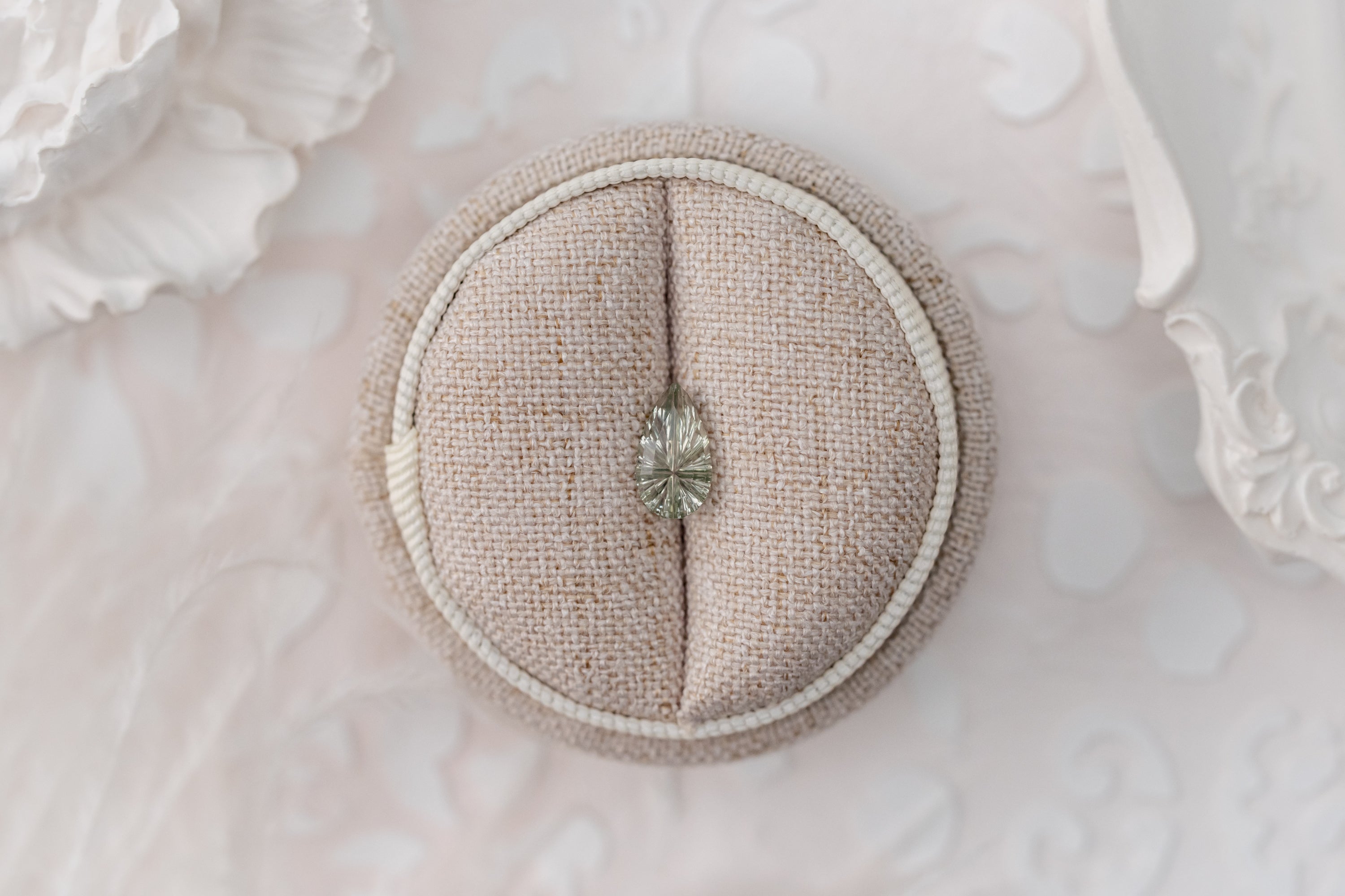 1.31 CT Pear Starbrite™ Cut Light Green Montana Sapphire - Lavender Creek Gems