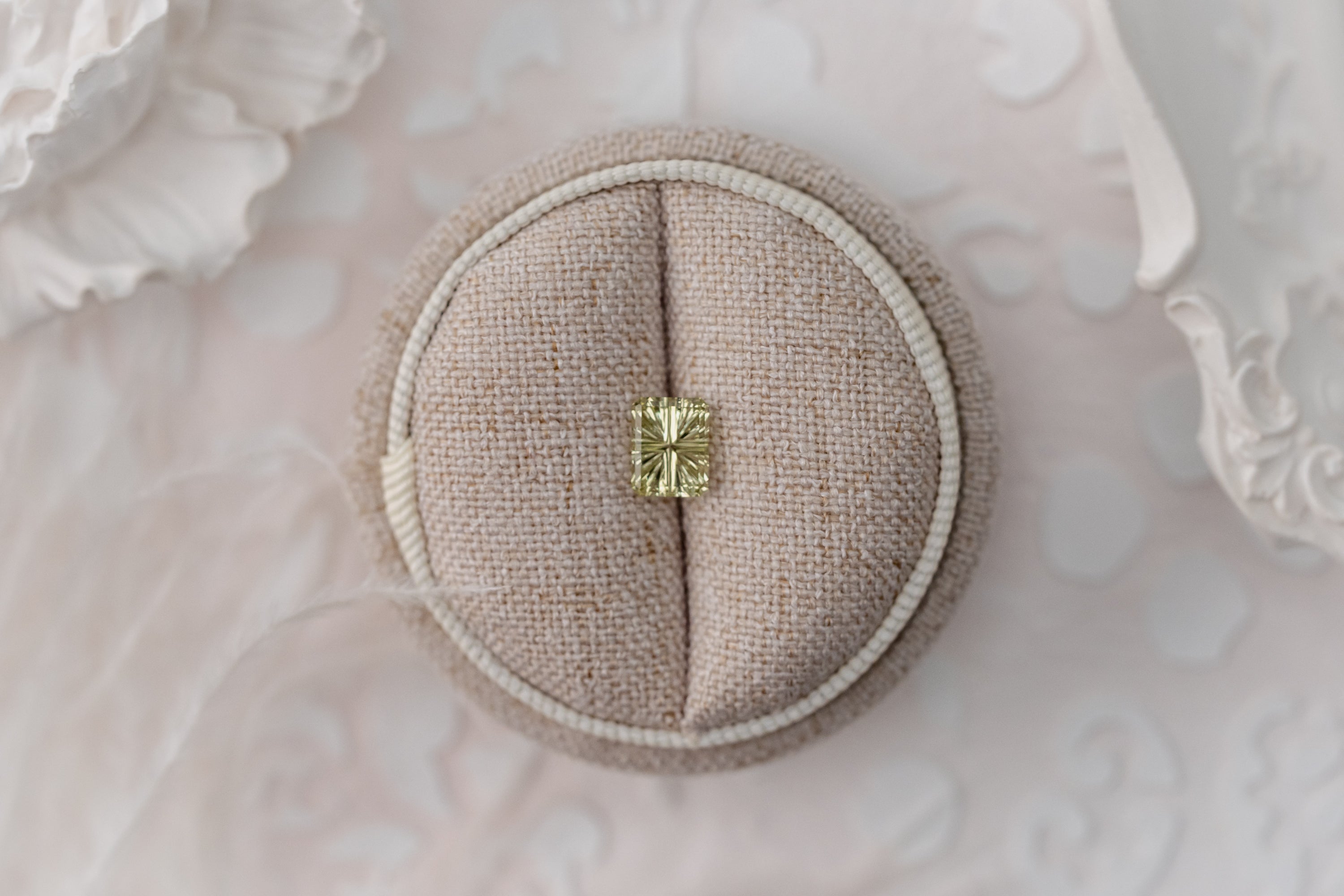 1.19 CT Rectangular Starbrite™ Cut Yellow Green Montana Sapphire - Lavender Creek Gems