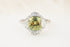The Yara Ring | 3.4 CT Cushion Green Montana Sapphire - Lavender Creek Gems