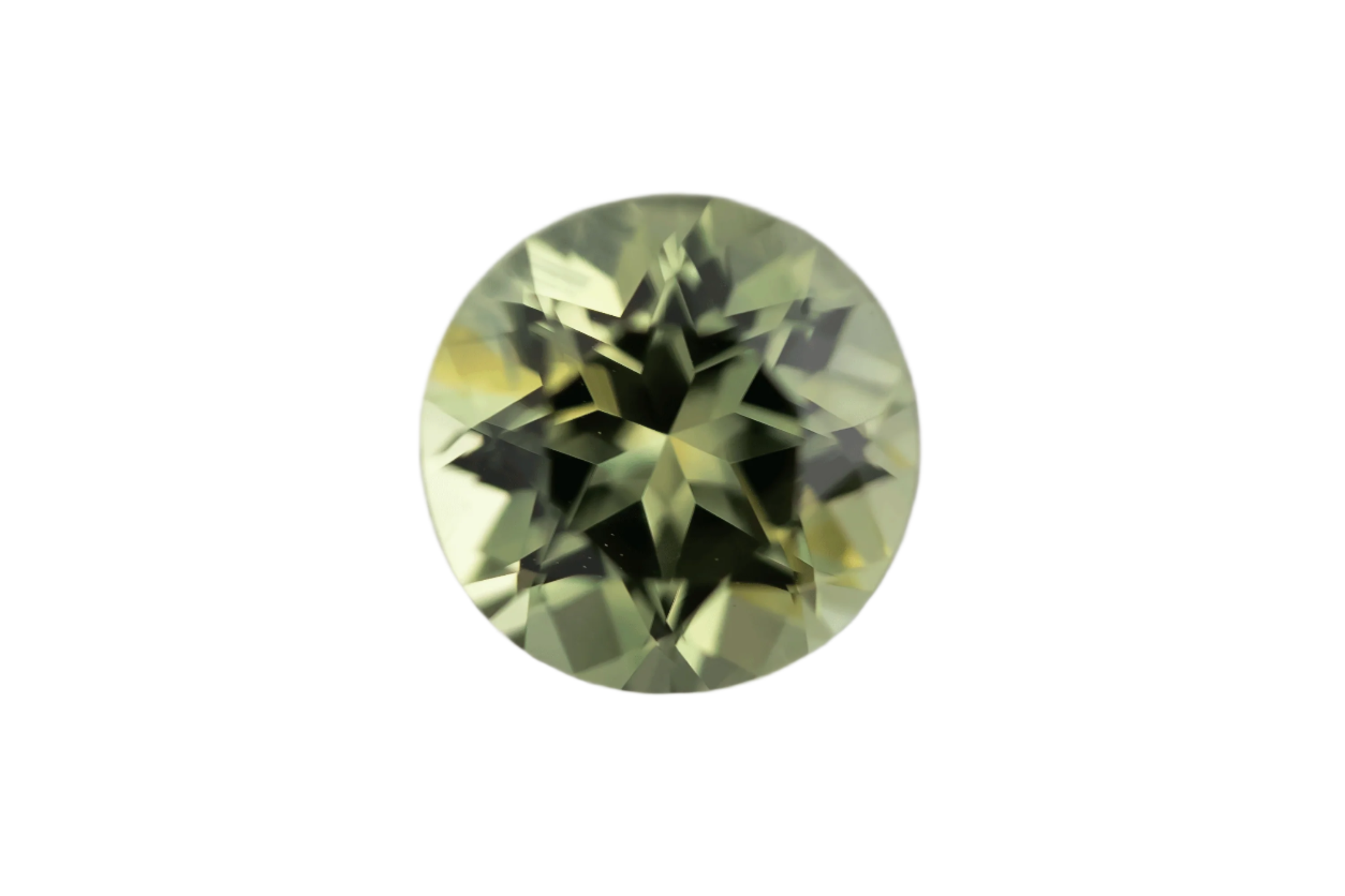 0.85 CT Round Cut Green Montana Sapphire - Lavender Creek Gems