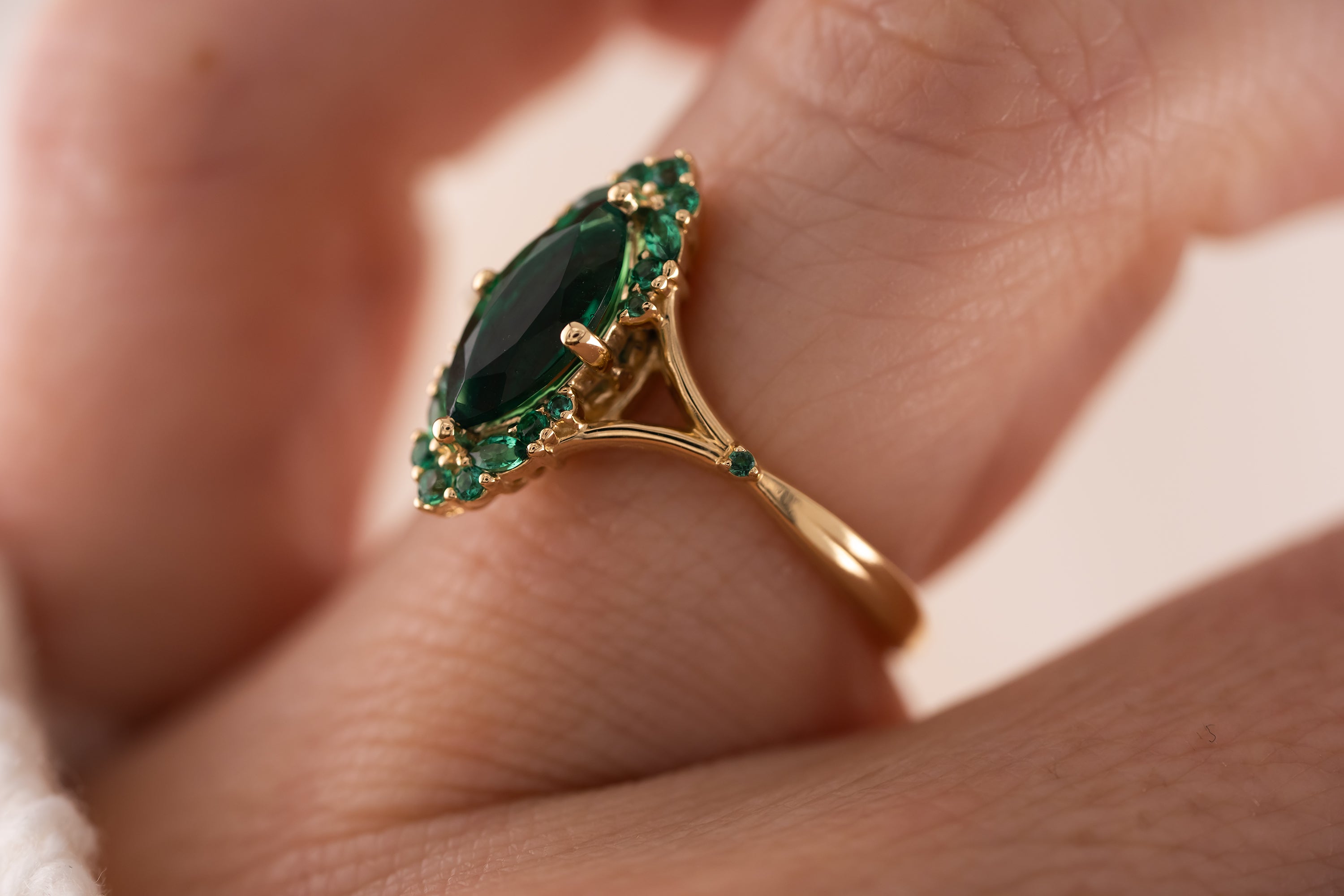 The Everlight Ring | Lab Grown Emerald | Made to Order - Lavender Creek Gems