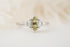 The Maeve Ring | 0.79 CT Marquise Pastel Lime Green Sapphire - Lavender Creek Gems