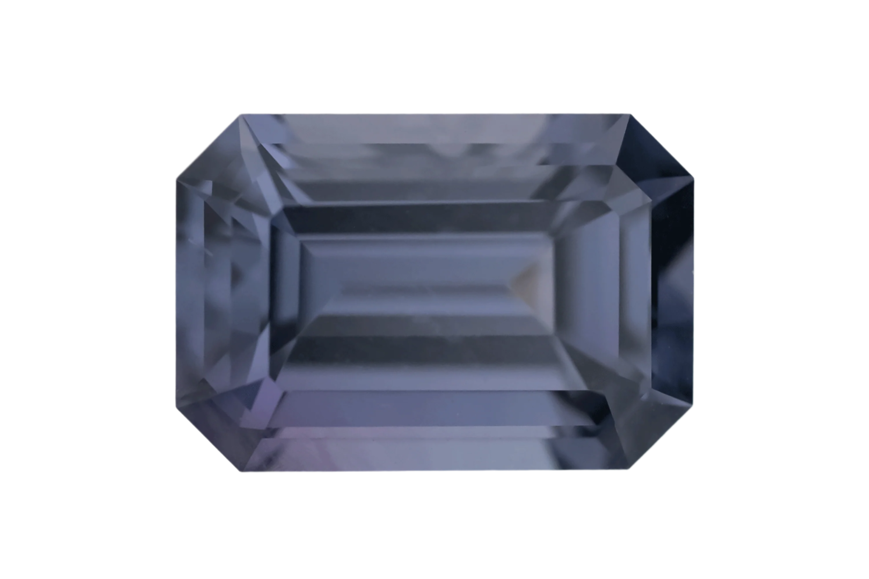 2.14 CT Emerald Cut Grayish Purple Spinel - Lavender Creek Gems