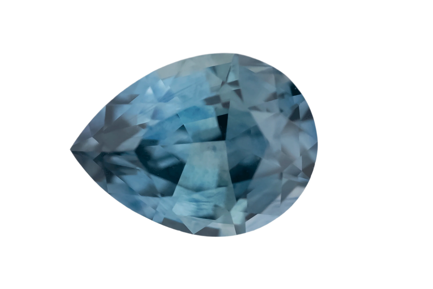 1.08 CT Pear Cut Blue Teal Montana Sapphire - Lavender Creek Gems