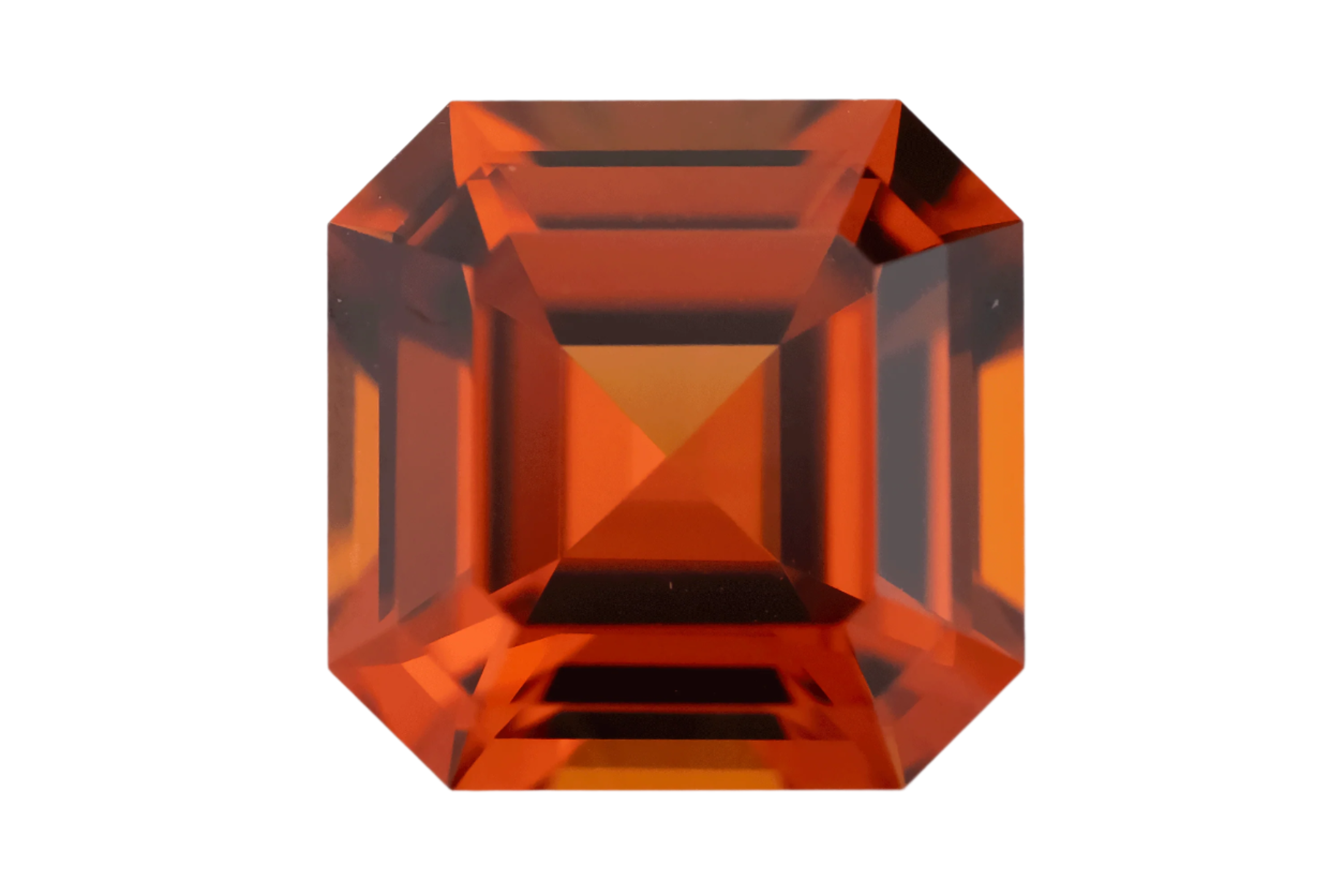 2.21 CT Asscher Cut Hessonite Garnet - Lavender Creek Gems
