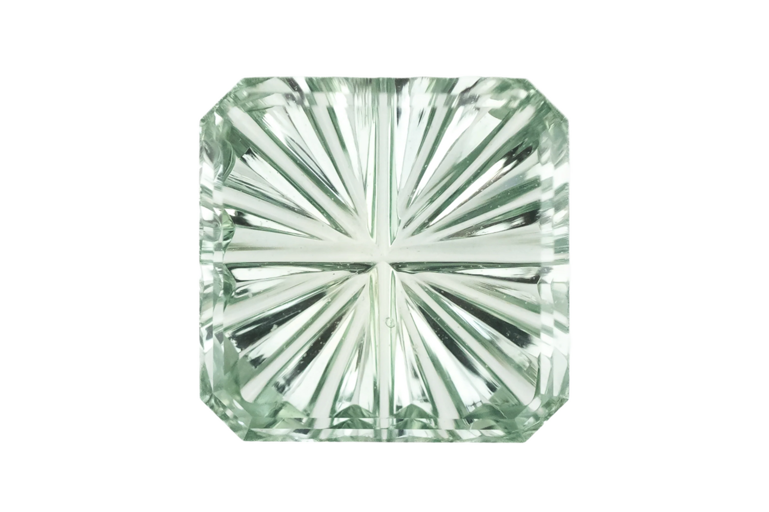 0.69 CT Square Starbrite™ Cut Green Montana Sapphire - Lavender Creek Gems