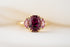 The Low Maren Ring | 3.88 CT Cushion Pink Garnet + Pink Sapphire - Lavender Creek Gems