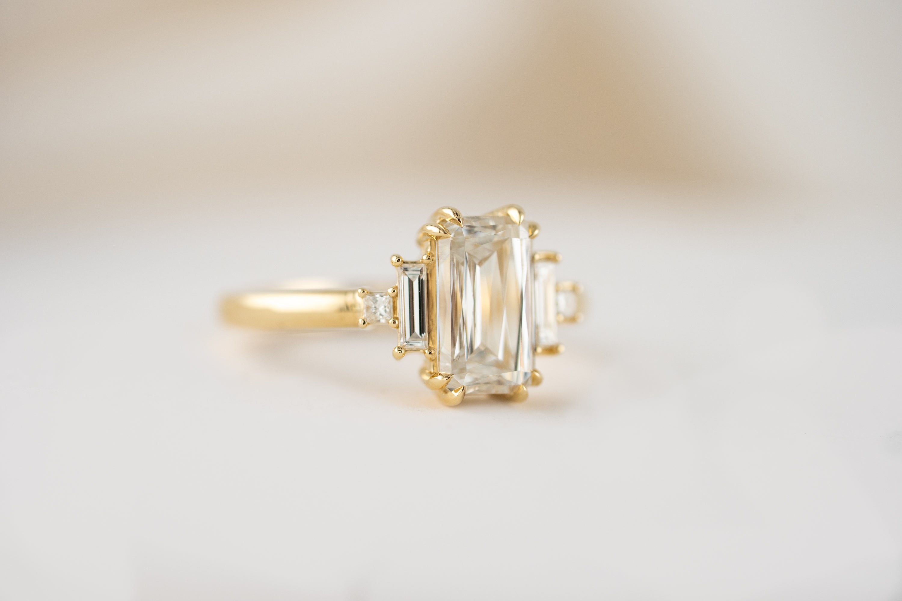 The Mira Ring | 2.55 CT Rectangular Scissor Cut Diamond - Lavender Creek Gems