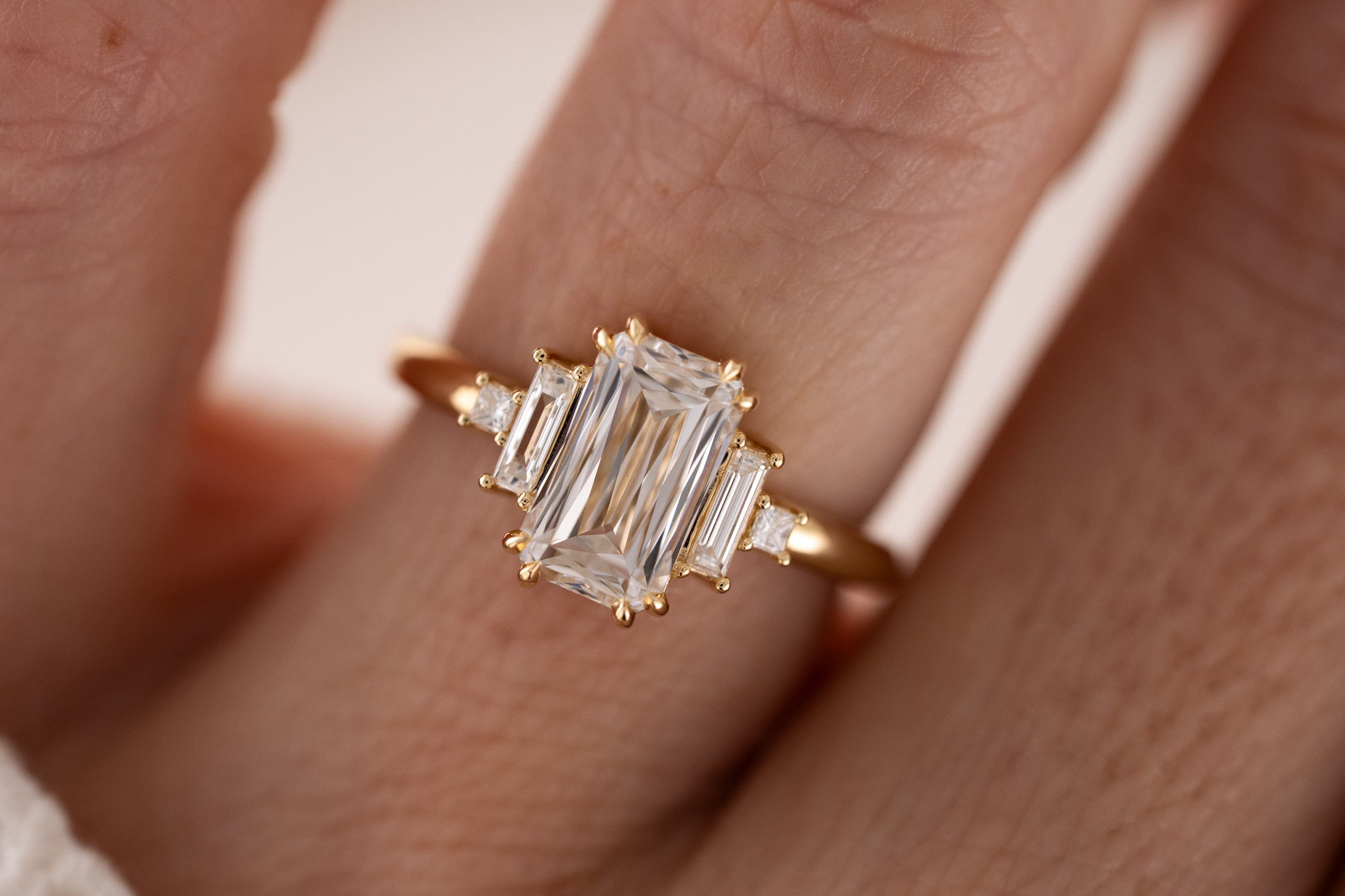 The Mira Ring | 2.55 CT Rectangular Scissor Cut Diamond - Lavender Creek Gems