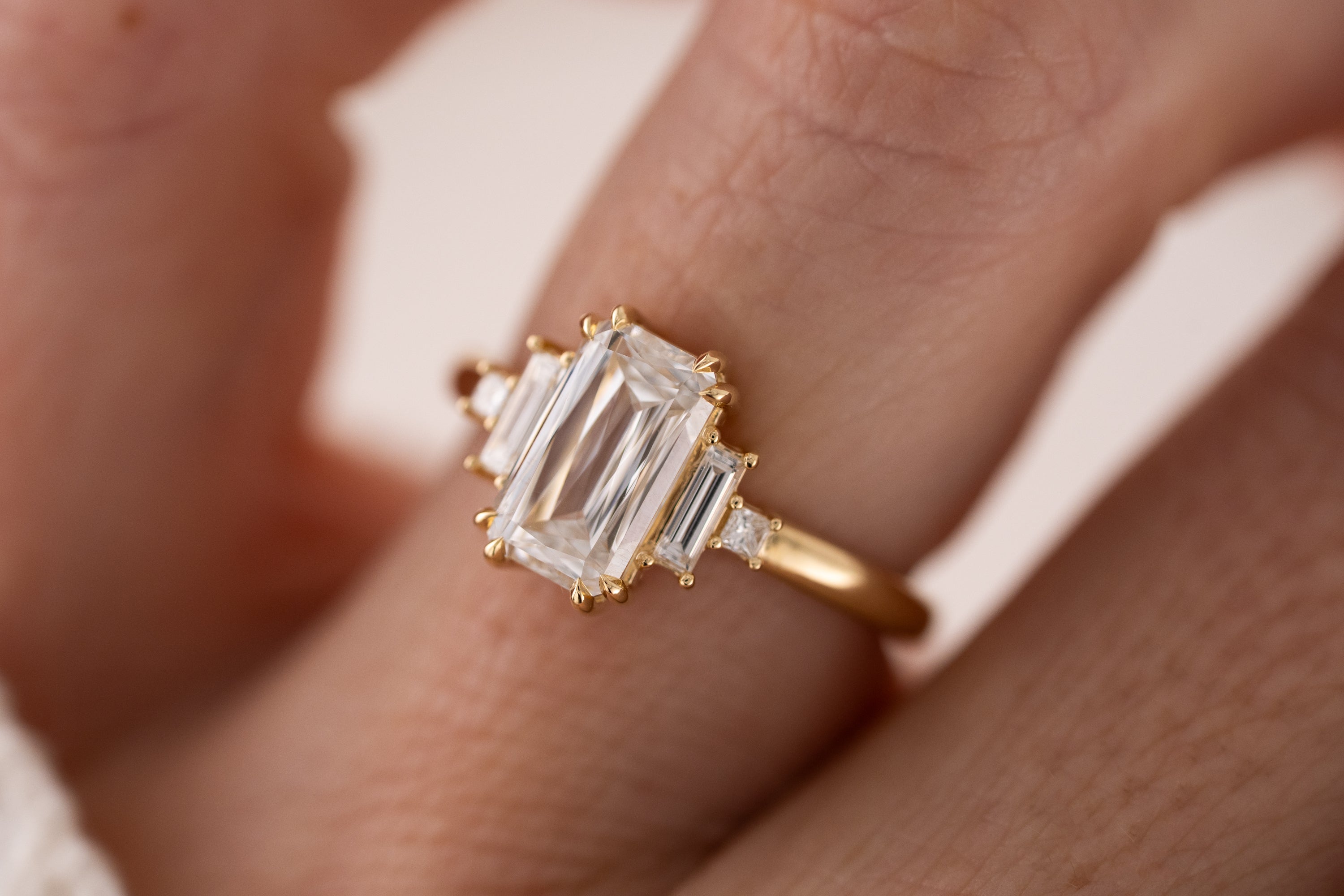 The Mira Ring | 2.55 CT Rectangular Scissor Cut Diamond - Lavender Creek Gems