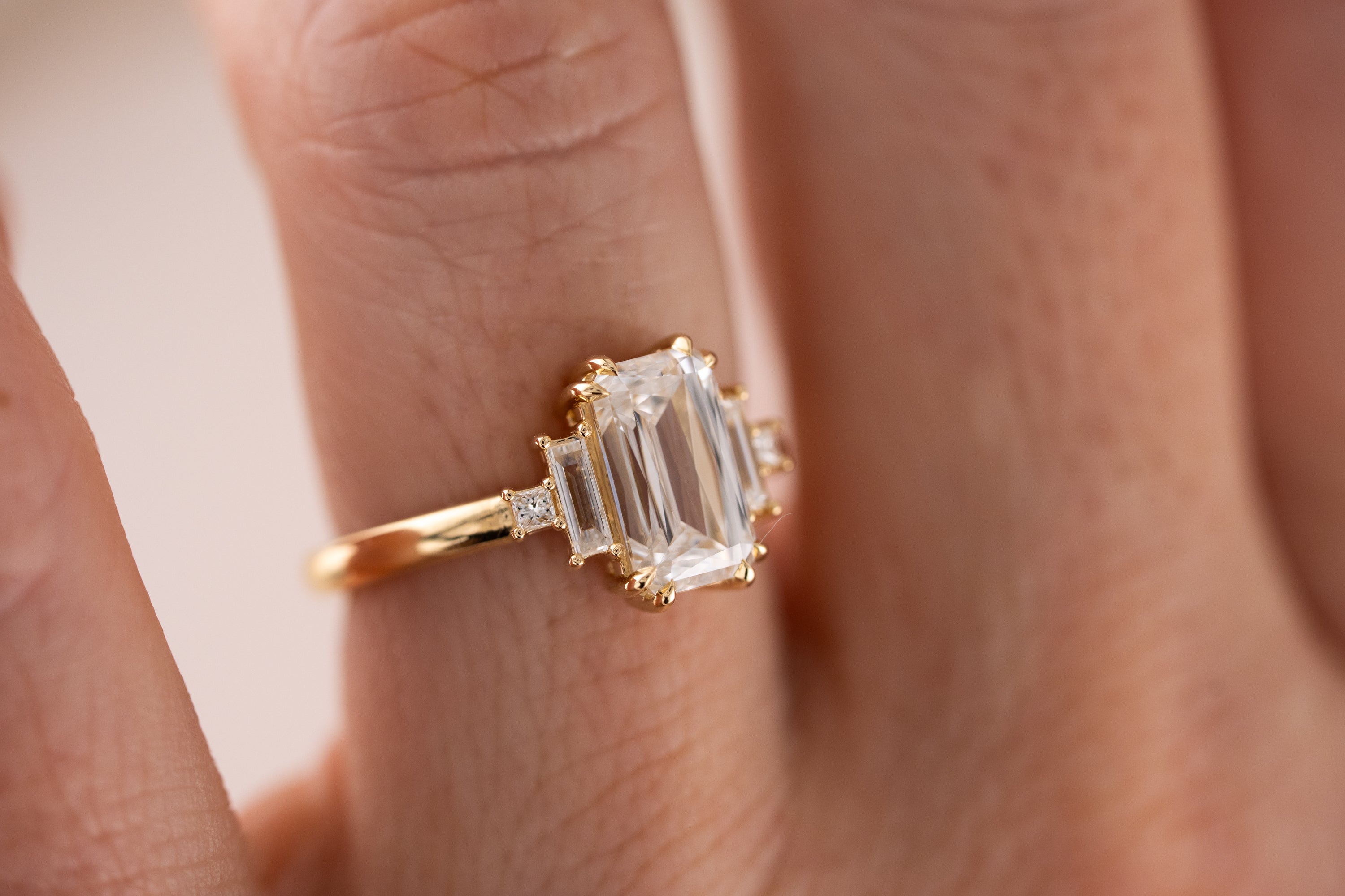 The Mira Ring | 2.55 CT Rectangular Scissor Cut Diamond - Lavender Creek Gems