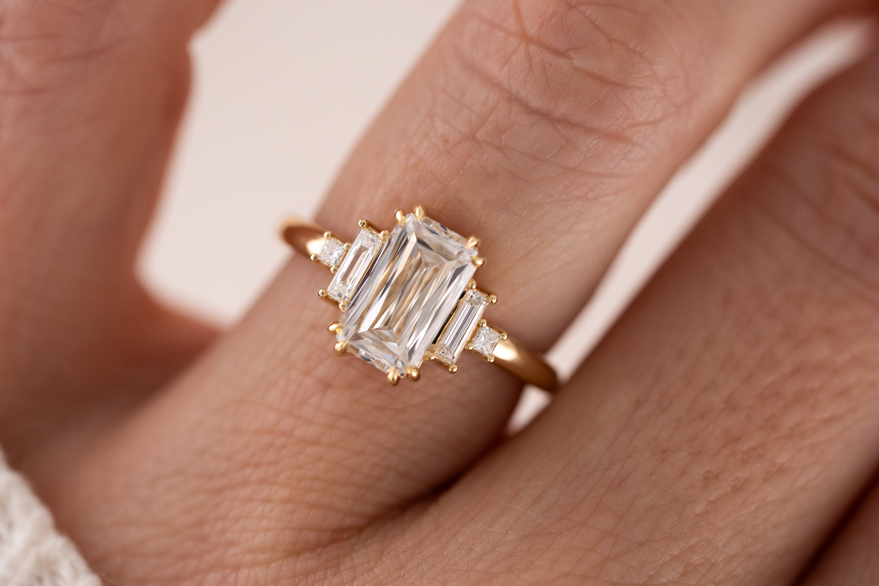 The Mira Ring | 2.55 CT Rectangular Scissor Cut Diamond - Lavender Creek Gems