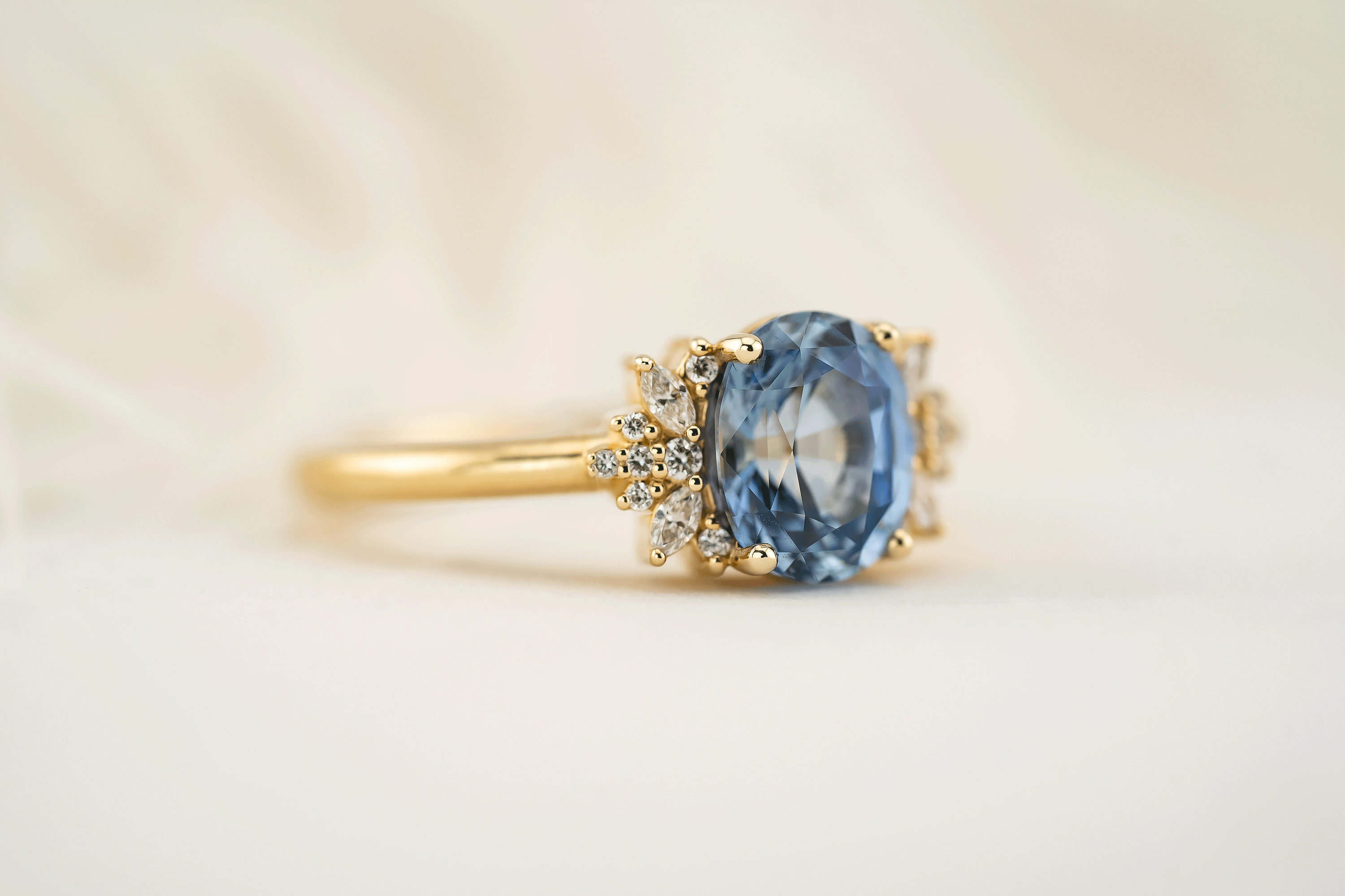 The Reverie Ring | 2.28 CT Oval Blue Sapphire - Lavender Creek Gems