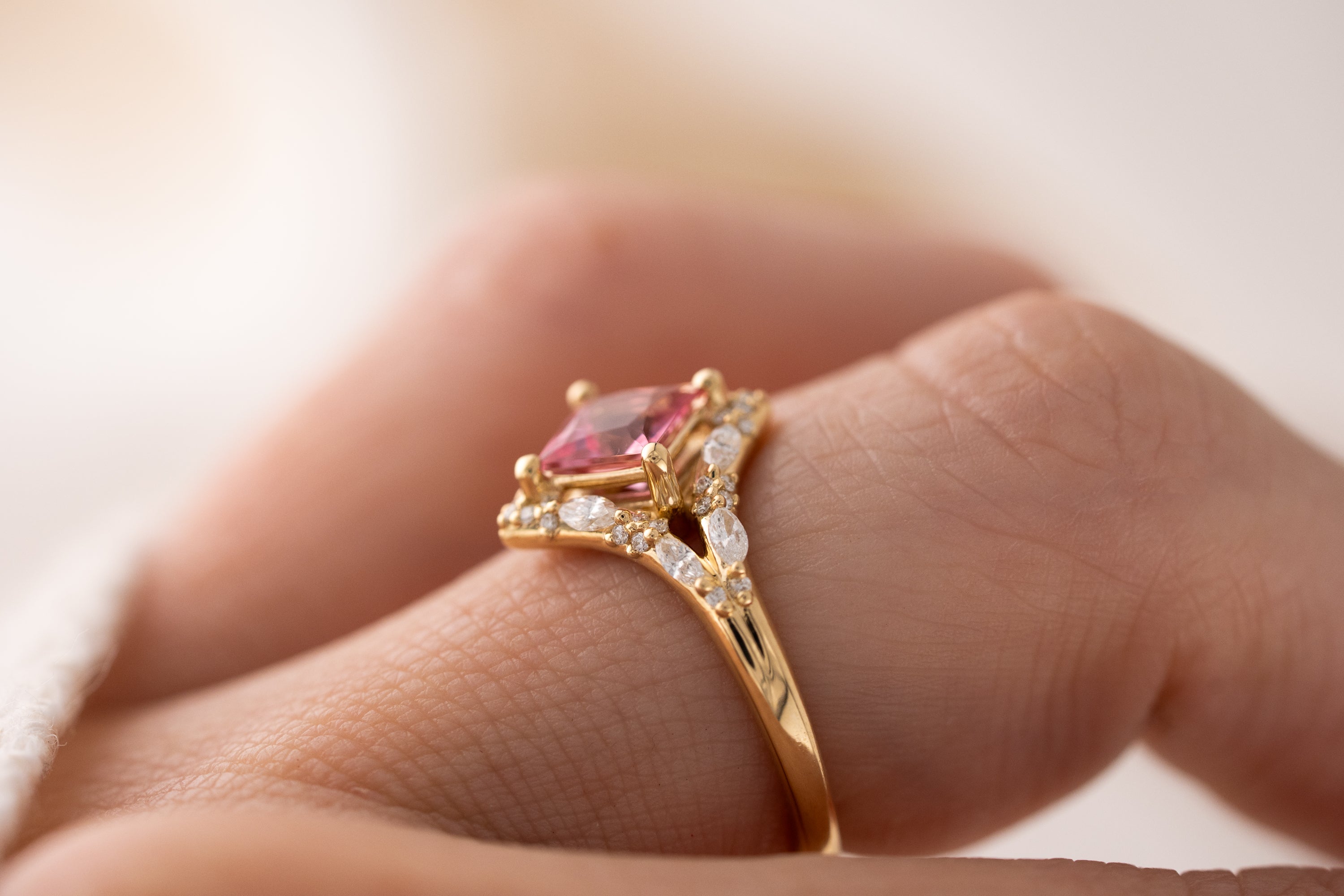 The Oracle Ring | 0.82 CT Princess Pink Tourmaline