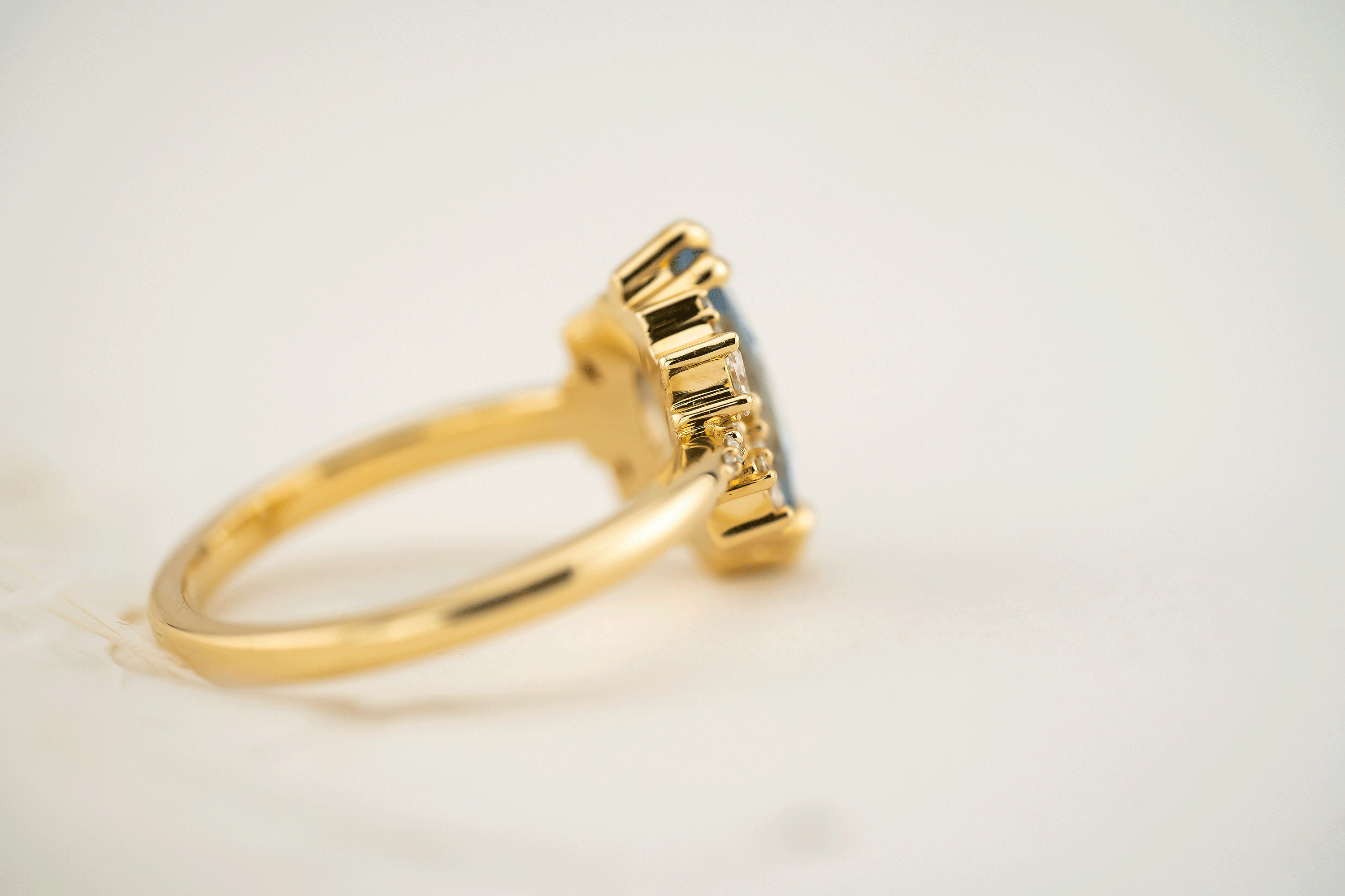 The Reverie Ring | 1.37 CT Marquise Blue Sapphire - Lavender Creek Gems