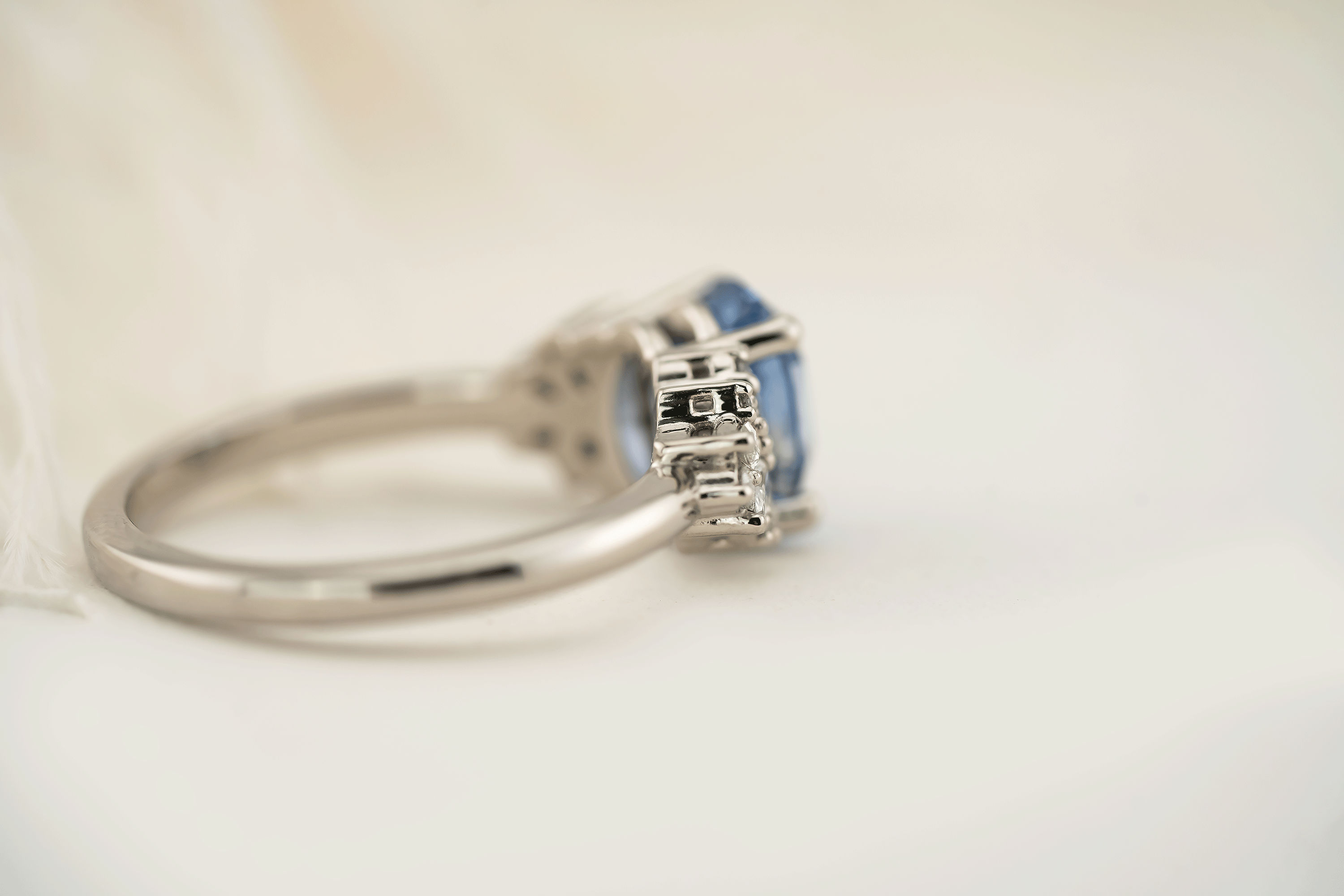 The Rosalie Ring | 2.13 CT Oval Blue Sapphire - Lavender Creek Gems