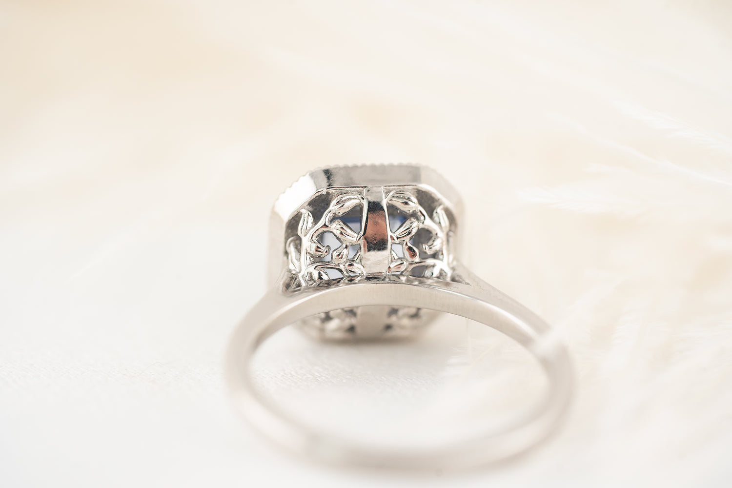 The Satine Ring | 1.95 CT Asscher Cornflower Blue Sapphire - Lavender Creek Gems