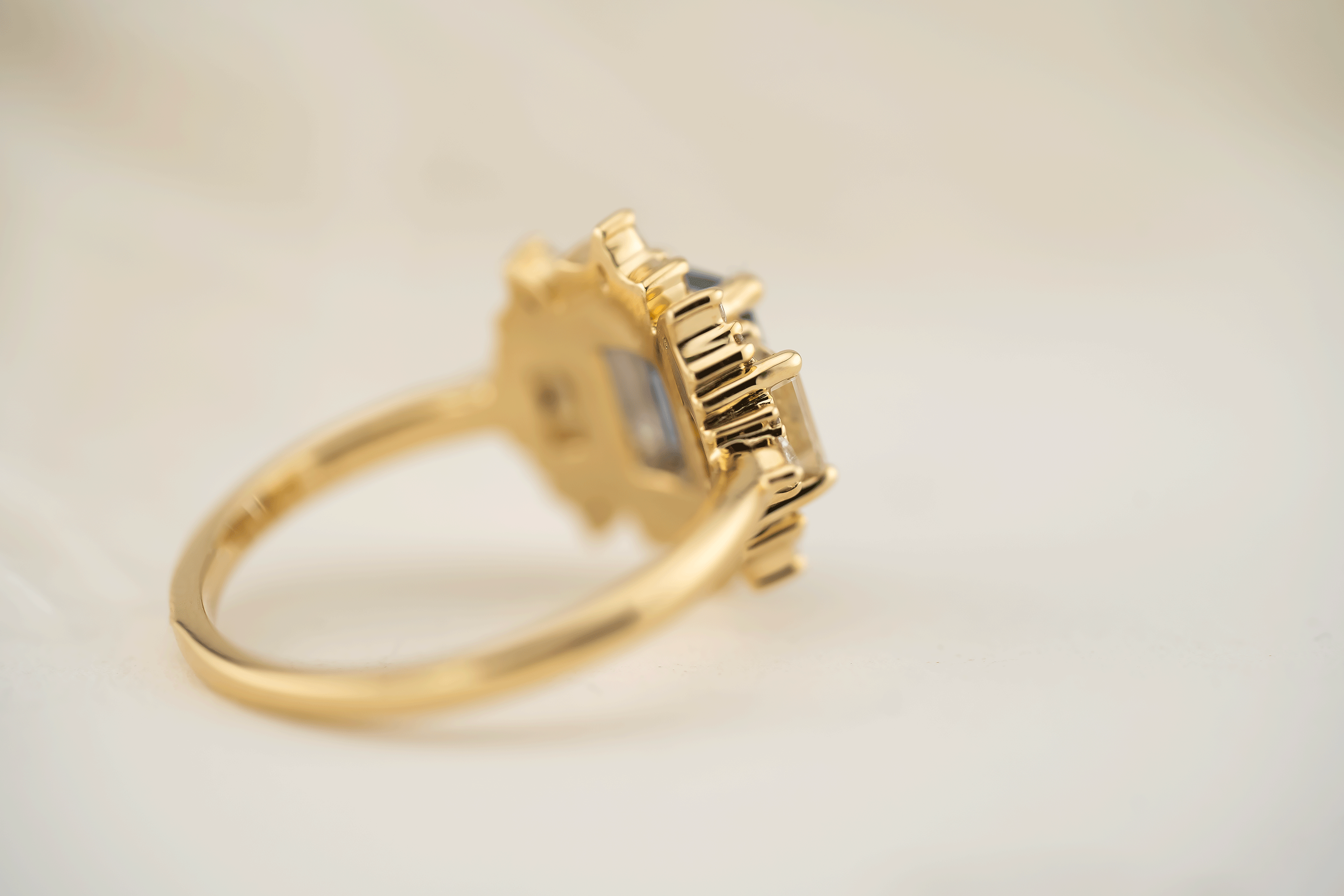 The Marial Ring | 1.51 Cornflower Blue Emerald Cut Sapphire - Lavender Creek Gems