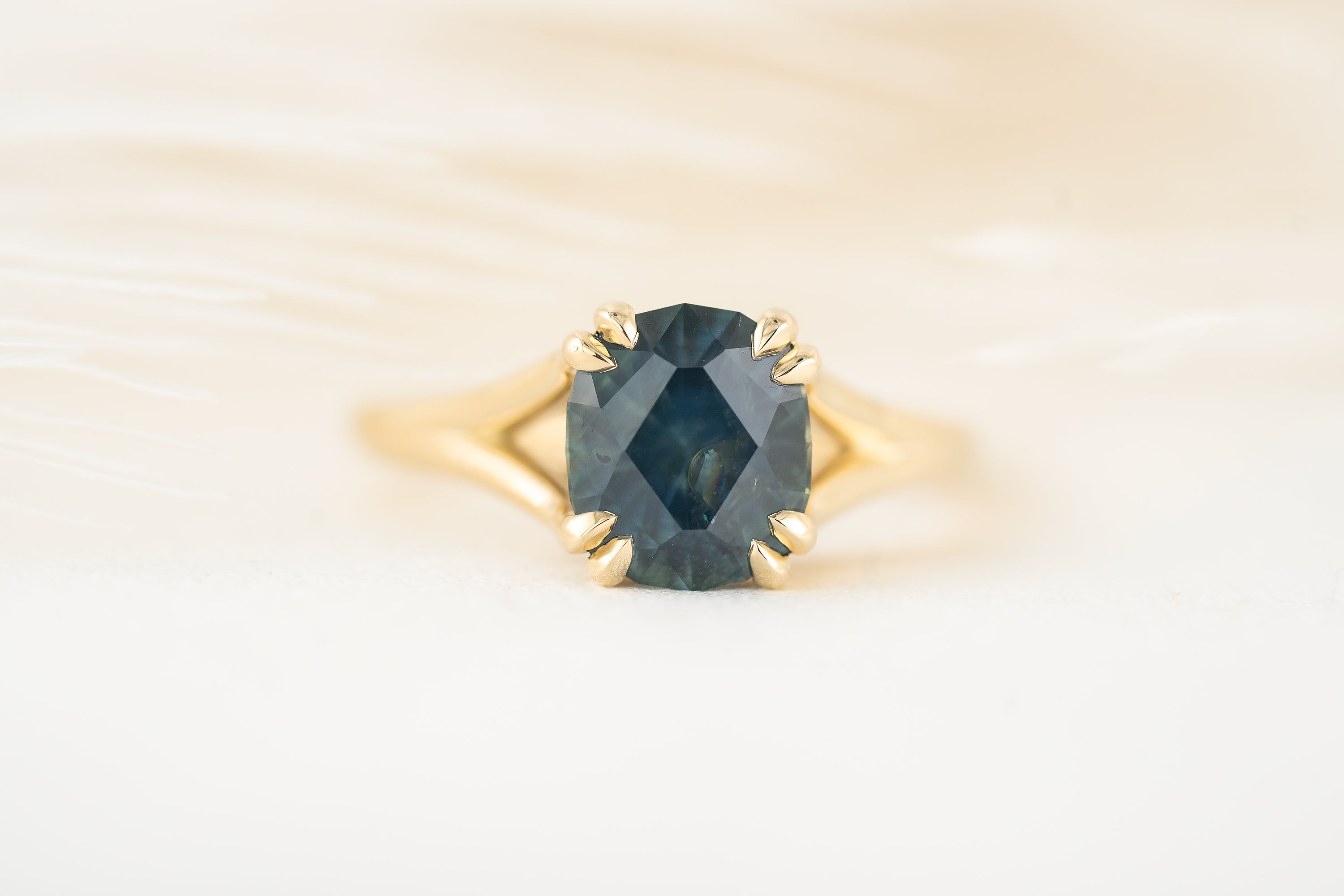 The Weaver Ring | 2.7 CT Oval Blue Montana Sapphire - Lavender Creek Gems
