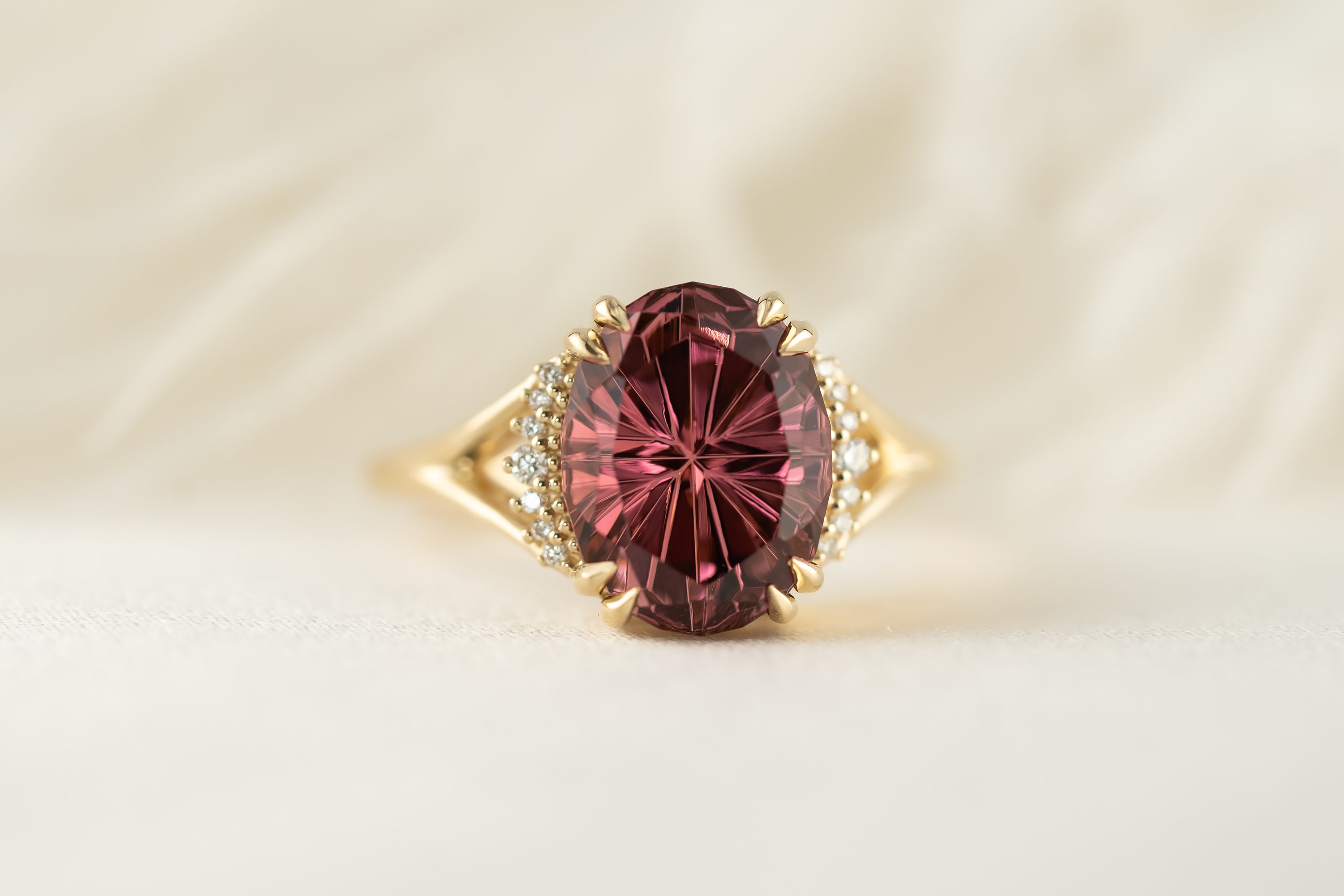 The Serendipity Ring | 4.39 CT Oval Starbrite™ Pink Tourmaline - Lavender Creek Gems