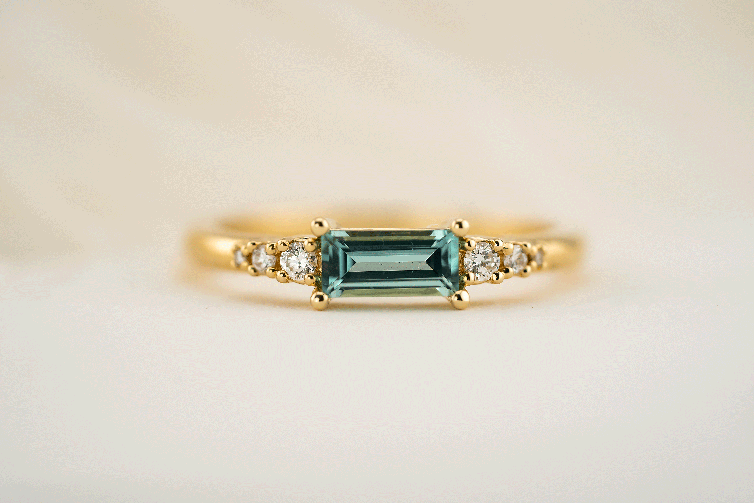The Vela Ring | Blue Tourmaline - Lavender Creek Gems