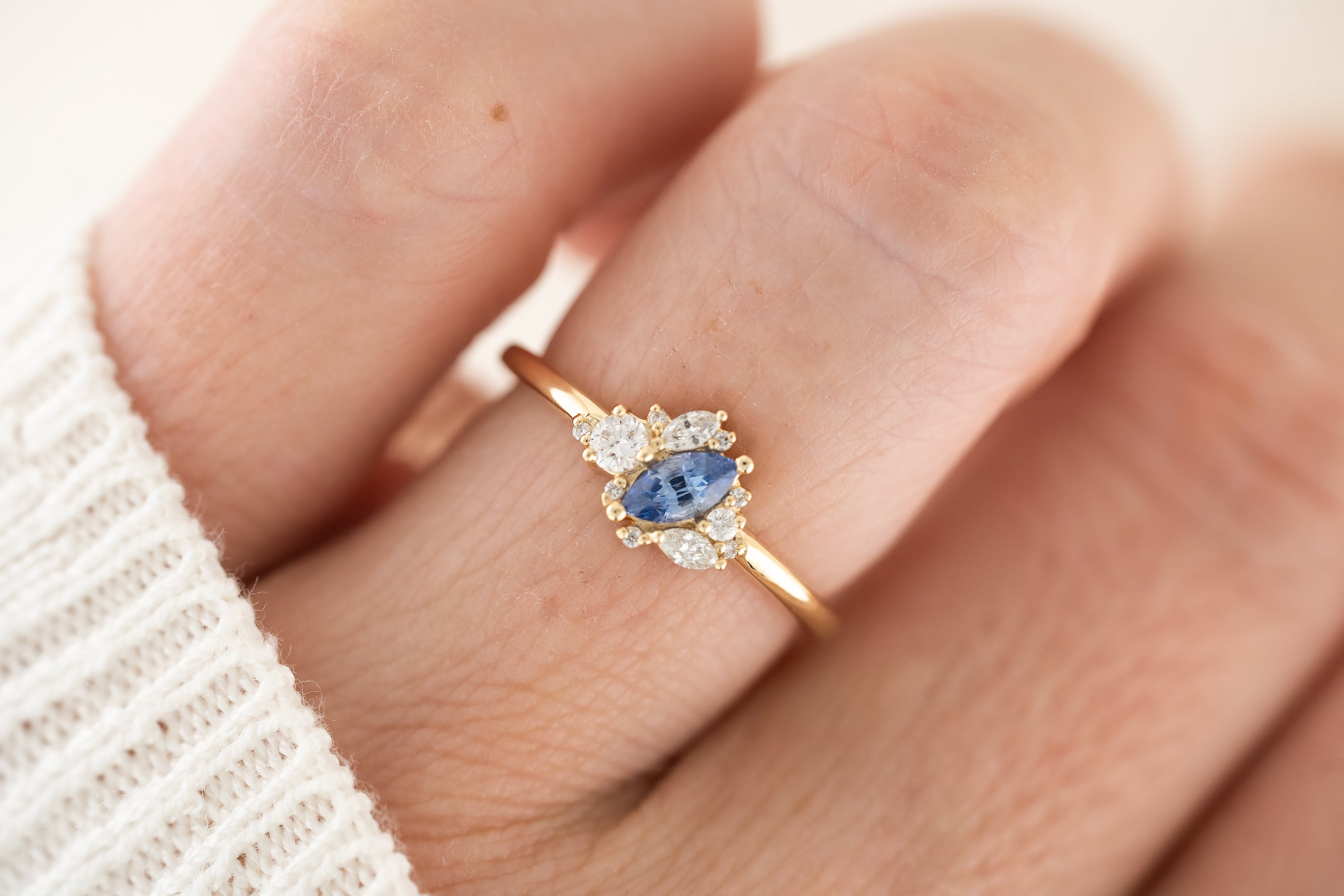The Cosma Ring | Blue Sapphire - Lavender Creek Gems