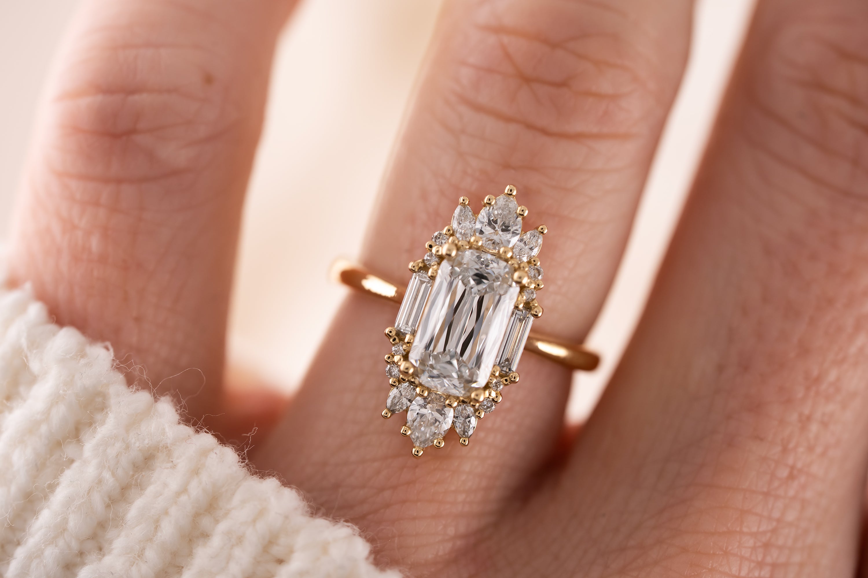 The Georgia Ring | 2 CT Crisscut Cushion Diamond - Lavender Creek Gems