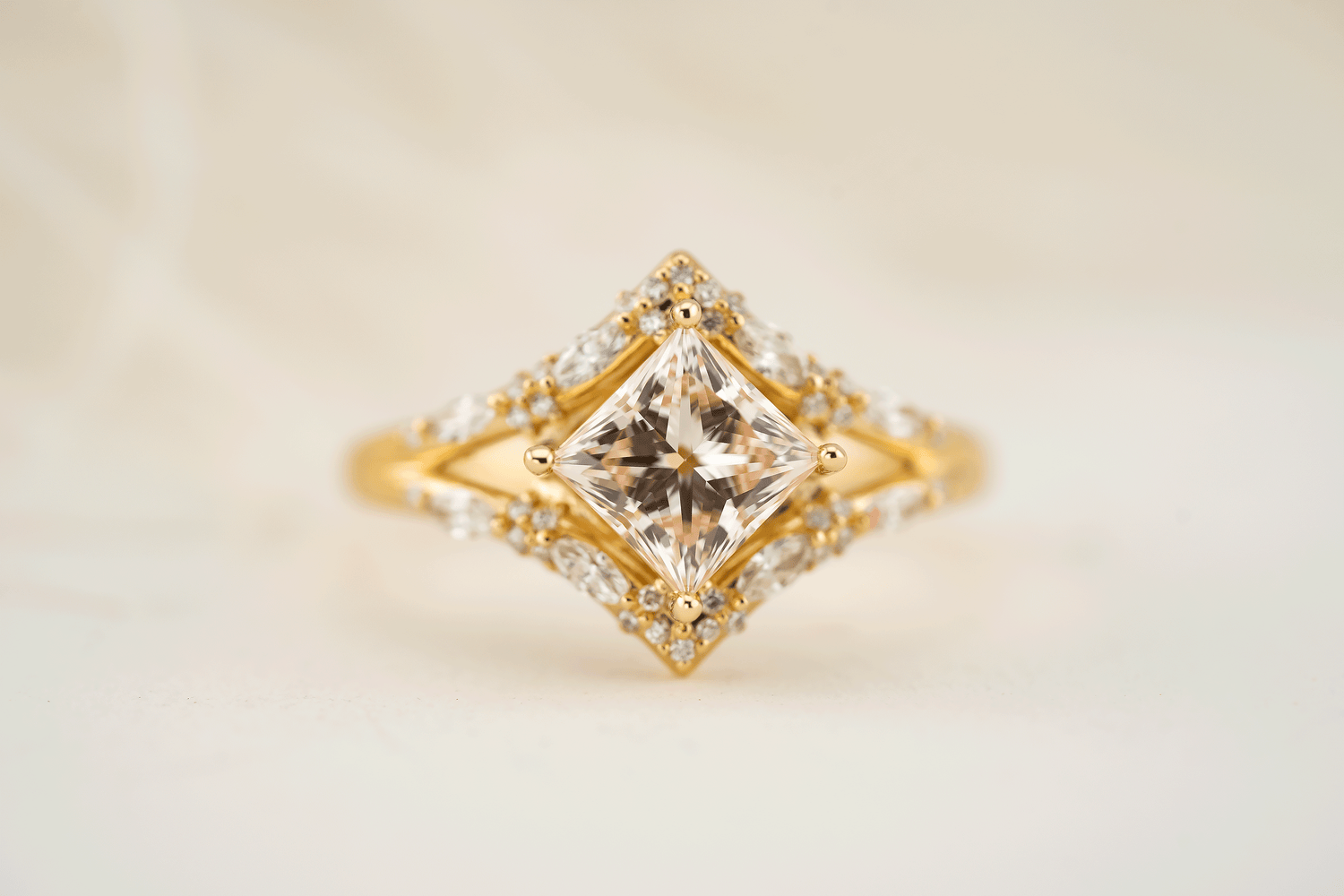 The Oracle Ring | 1.43 CT Princess Pale Pink Diamond - Lavender Creek Gems