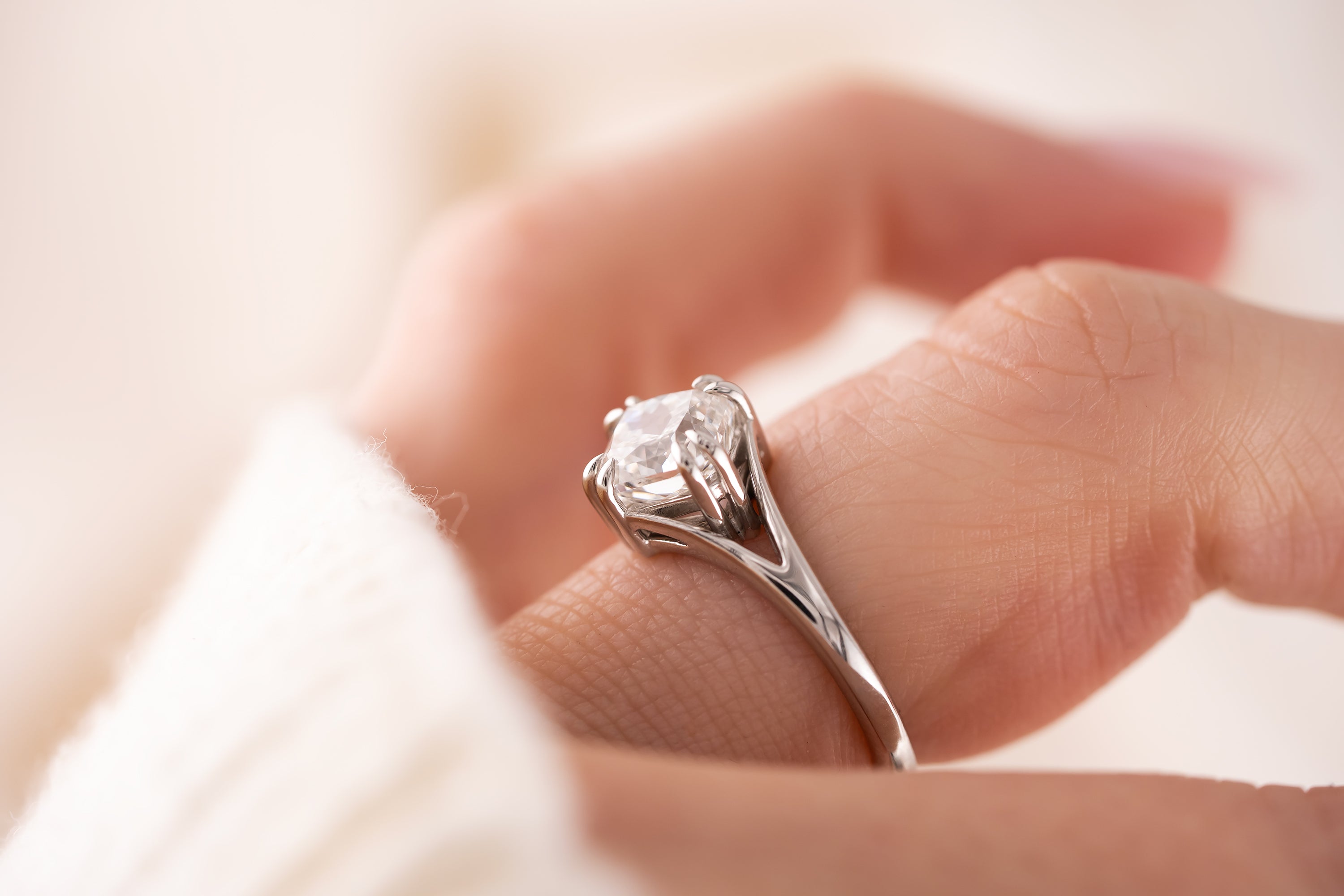 The Willow Ring | 2.06 CT Square Radiant Diamond - Lavender Creek Gems