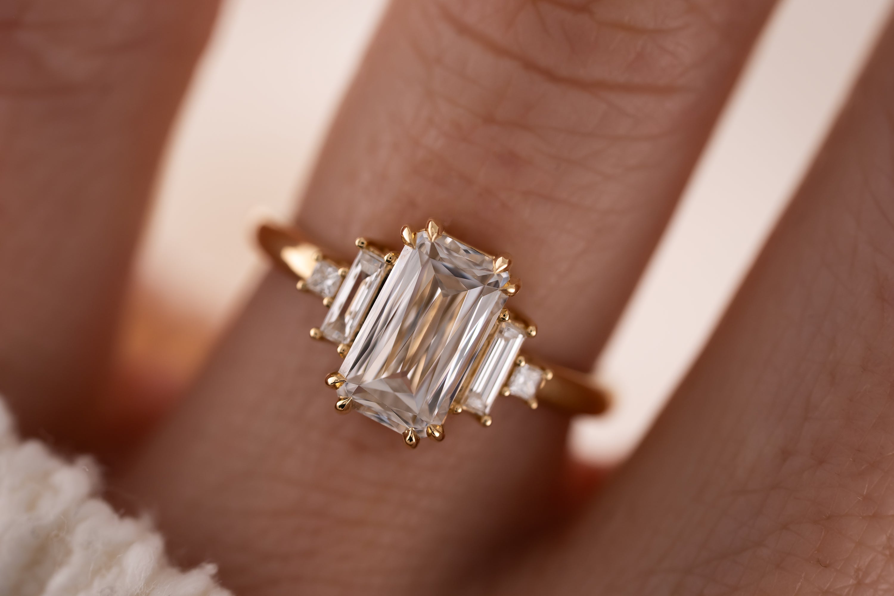 The Mira Ring | 2.55 CT Rectangular Scissor Cut Diamond - Lavender Creek Gems