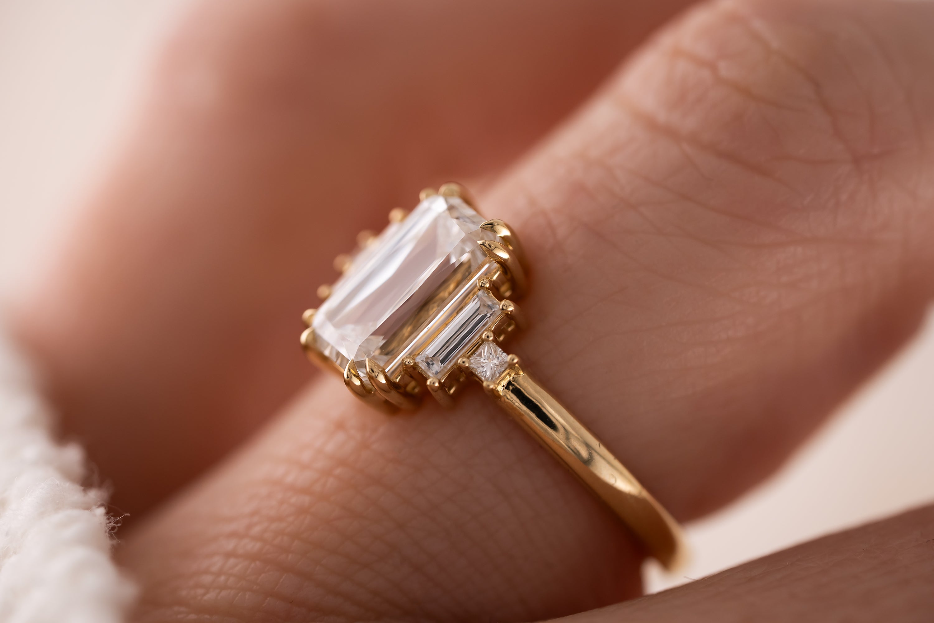 The Mira Ring | 2.55 CT Rectangular Scissor Cut Diamond - Lavender Creek Gems