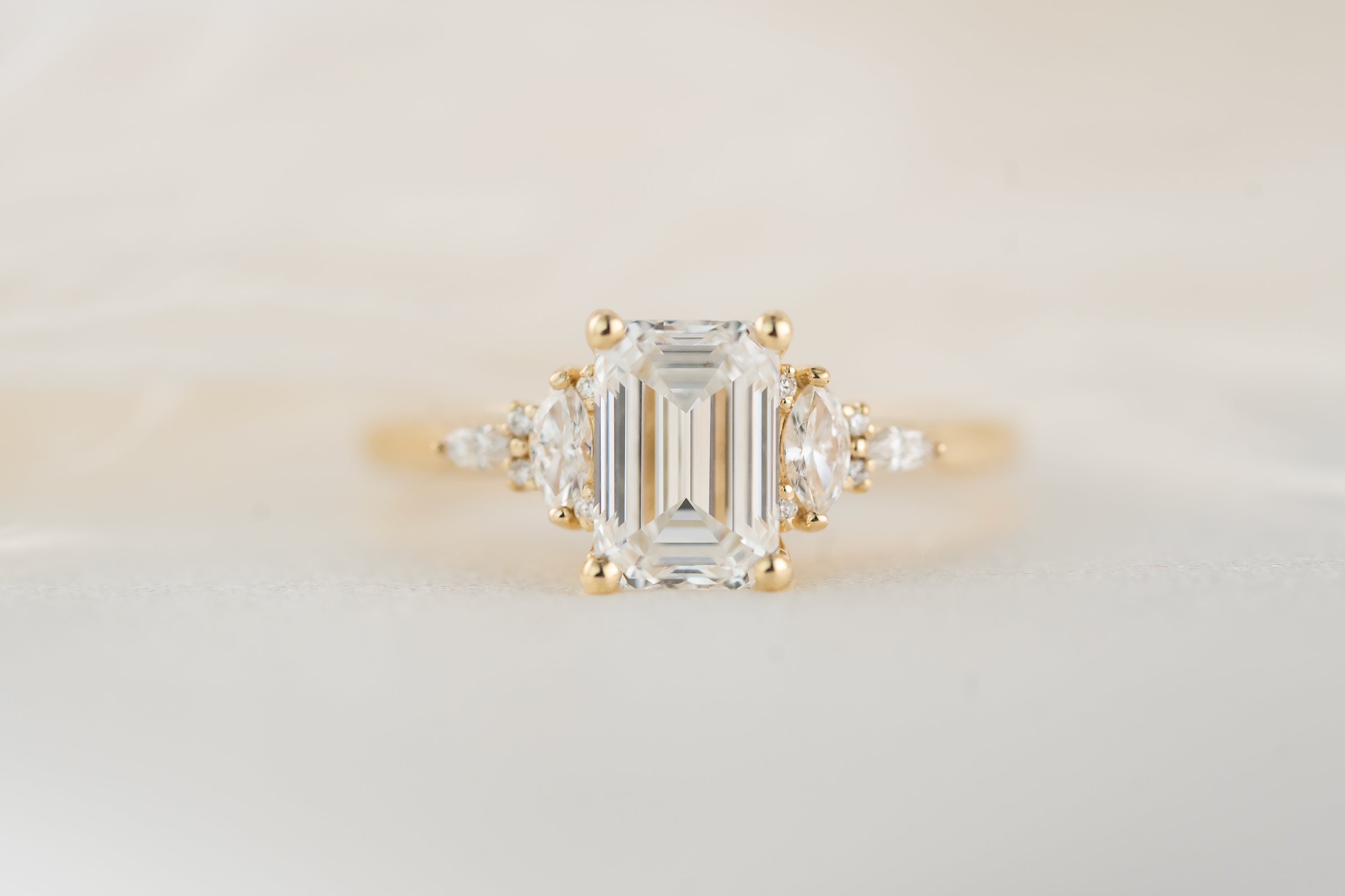 The Maeve Ring | 1.5 CT Emerald Cut Lab Diamond - Lavender Creek Gems