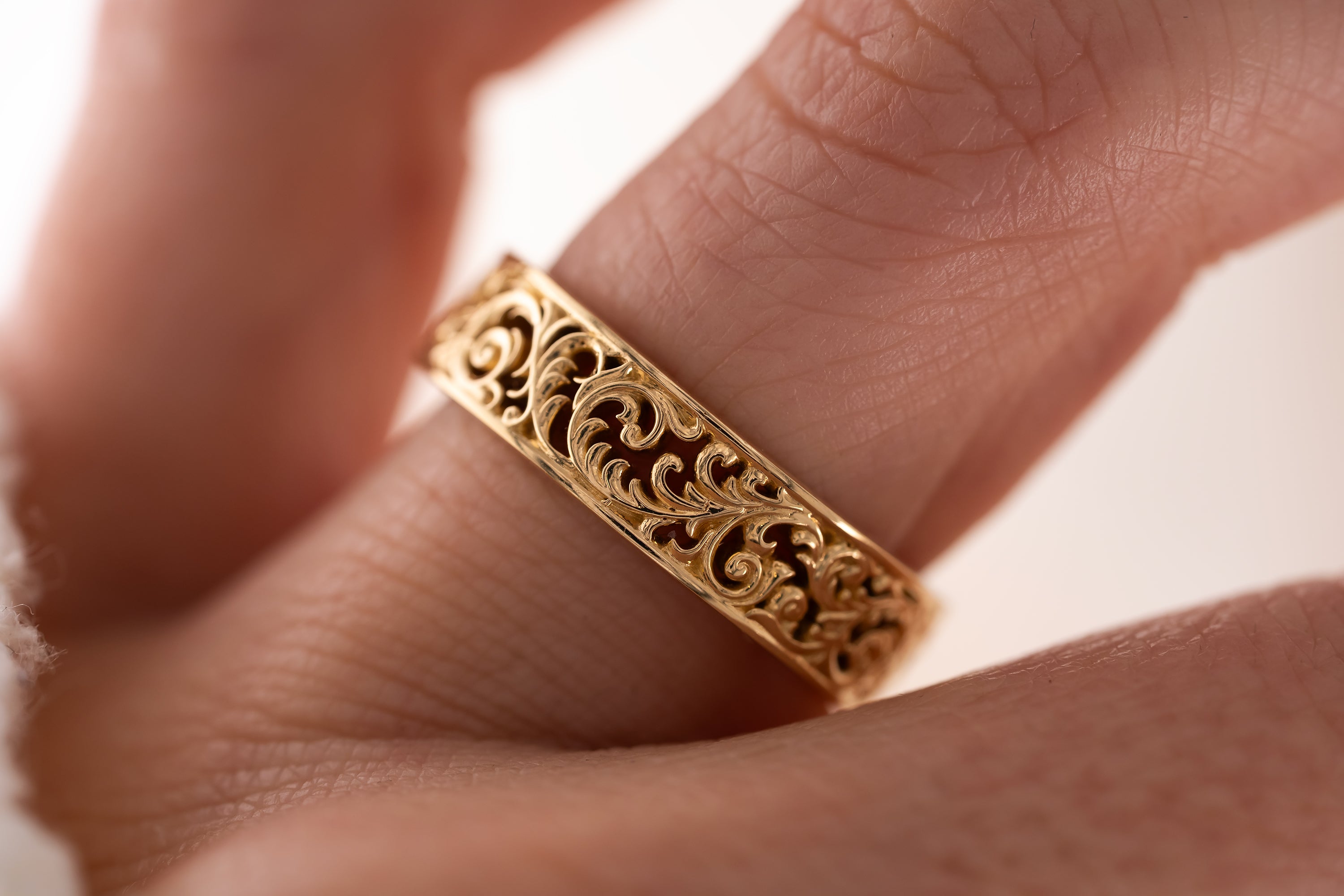 The Gilded Scroll Band - Lavender Creek Gems