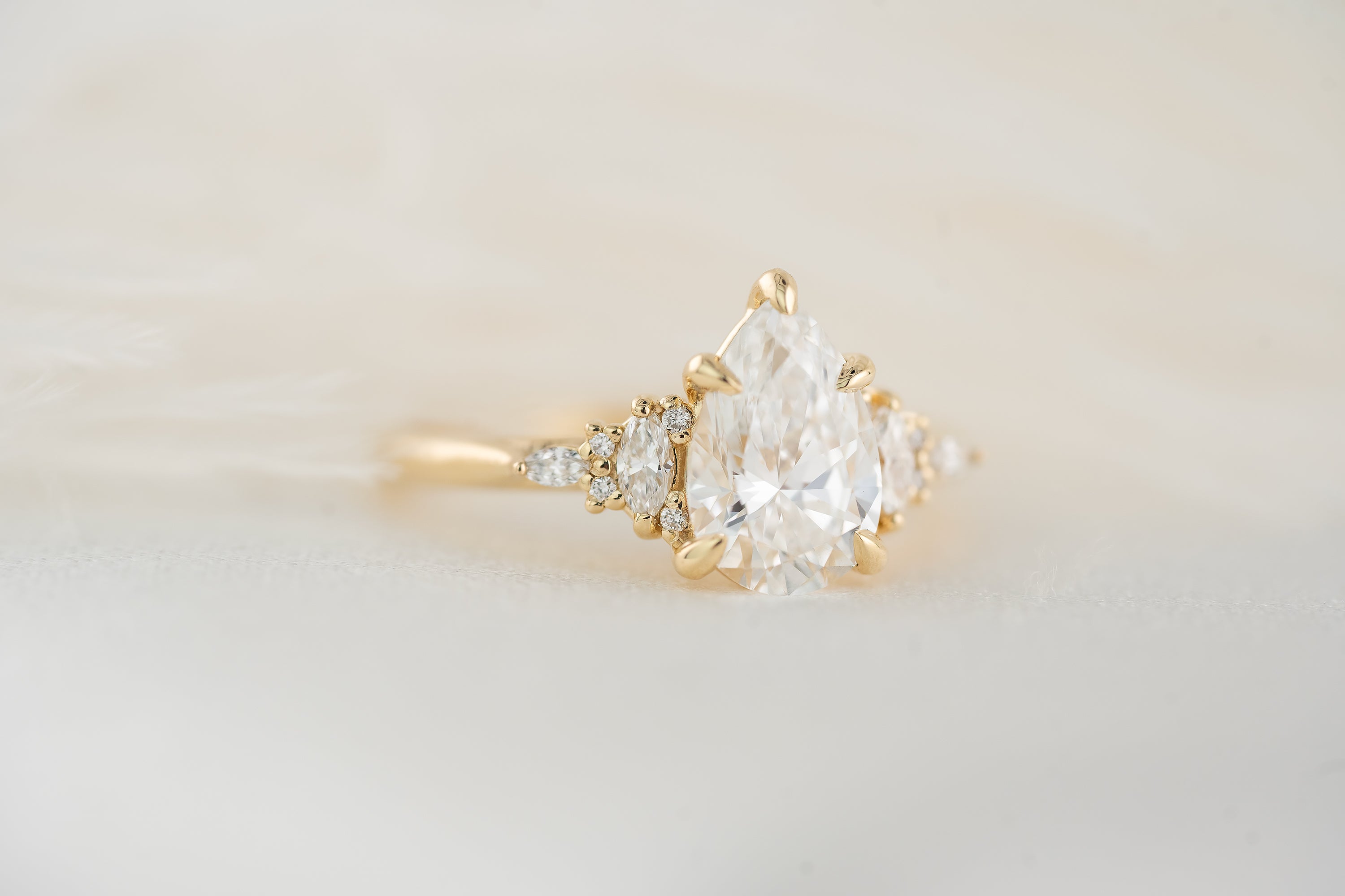 The Maeve Ring | 1.6 CT Pear Lab Diamond - Lavender Creek Gems
